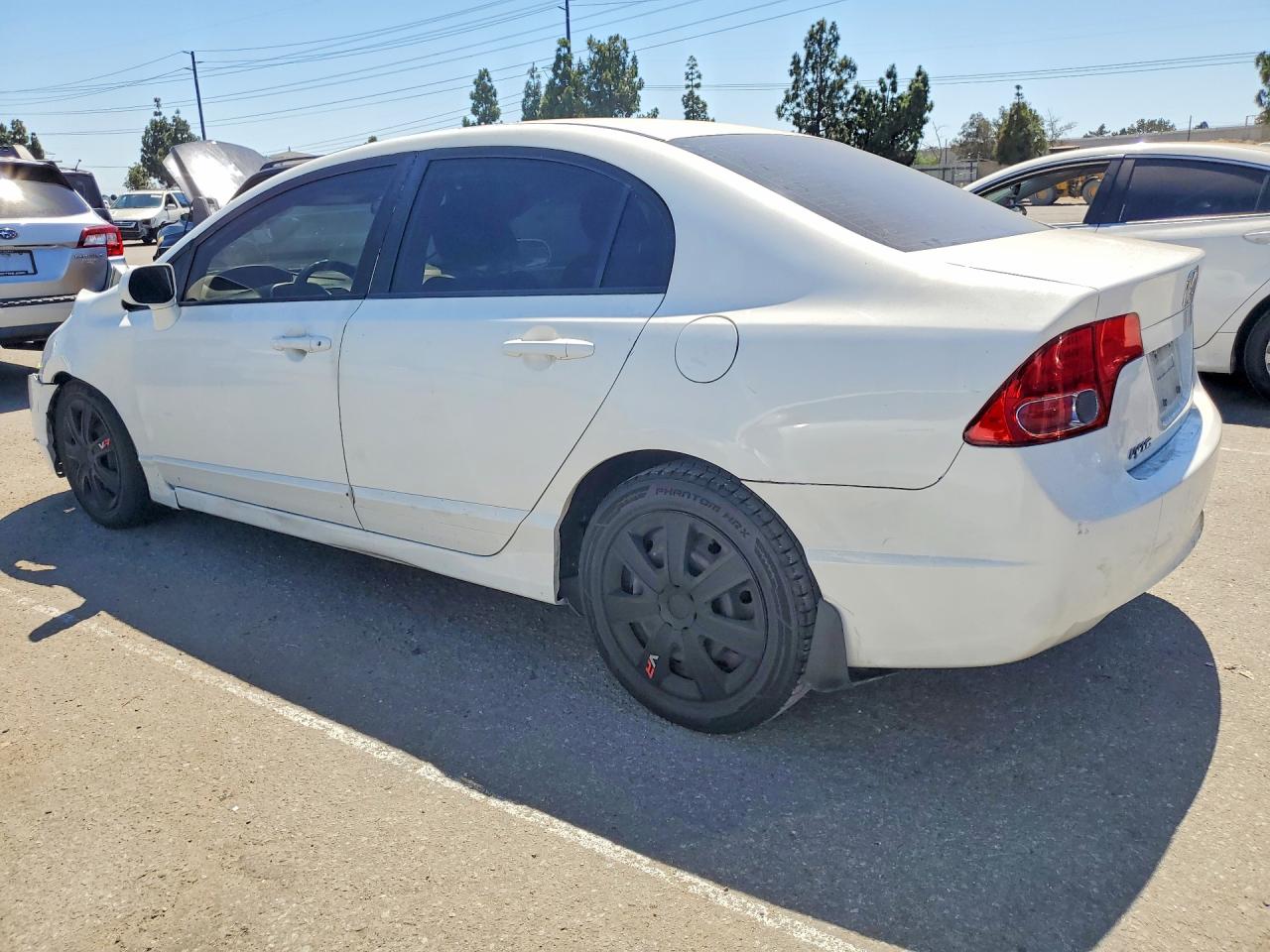 2007 Honda Civic Lx White vin: JHMFA16517S009528