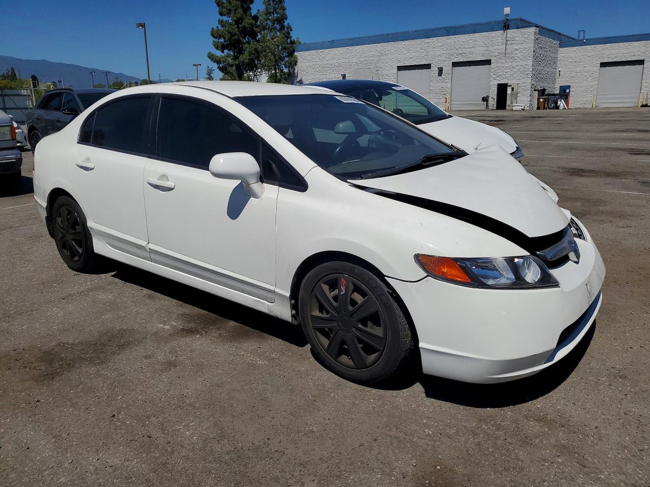 2007 Honda Civic Lx White vin: JHMFA16517S009528