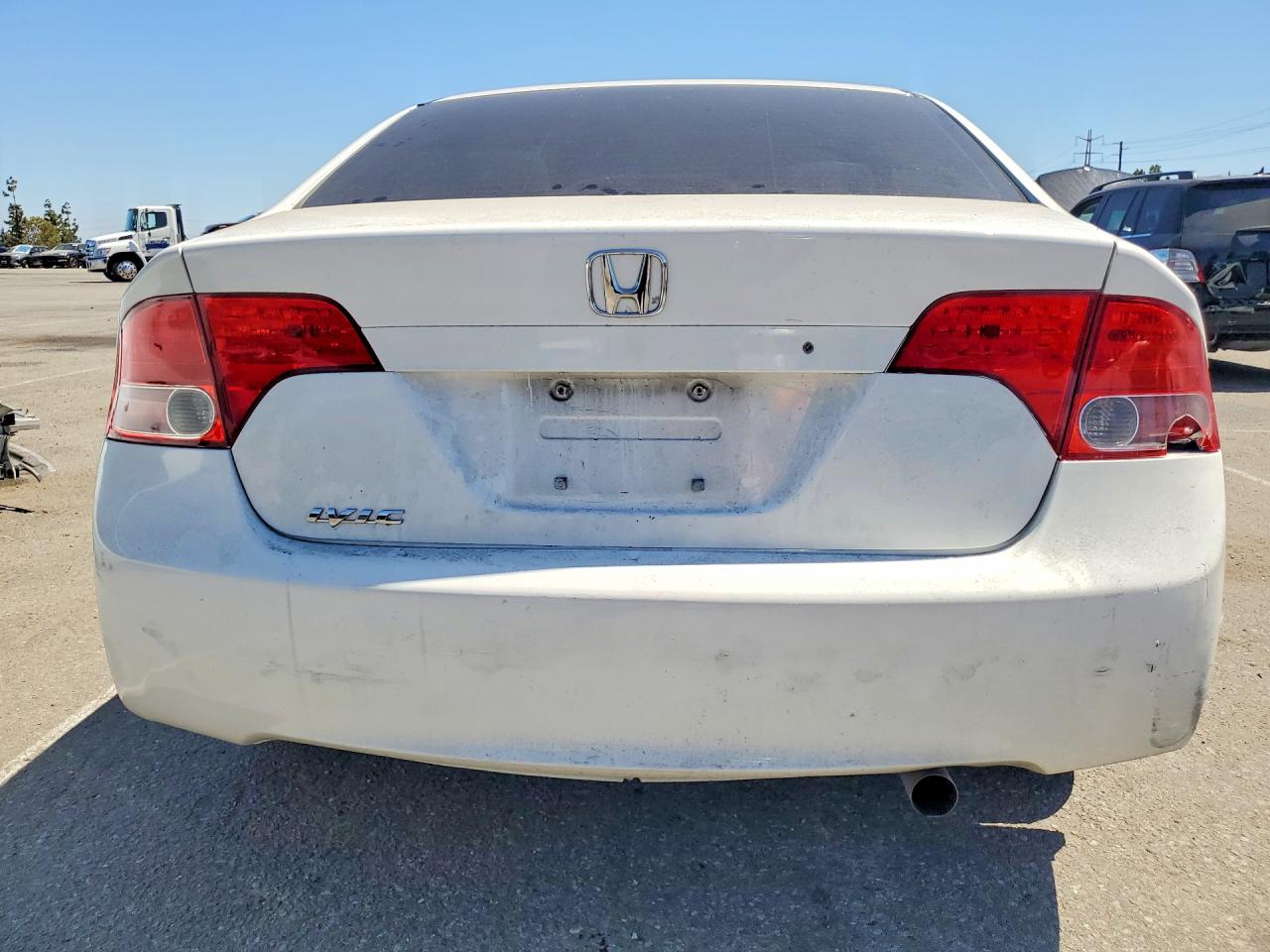 2007 Honda Civic Lx White vin: JHMFA16517S009528