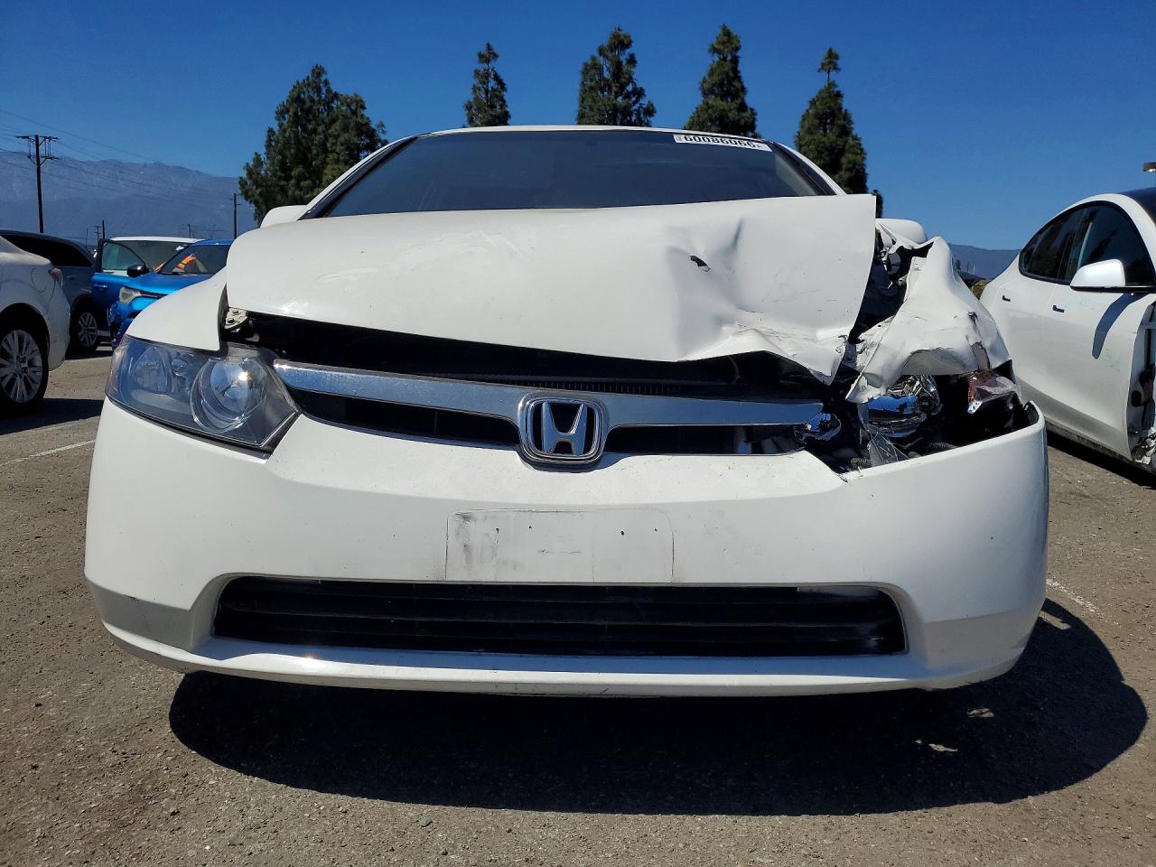 2007 Honda Civic Lx White vin: JHMFA16517S009528