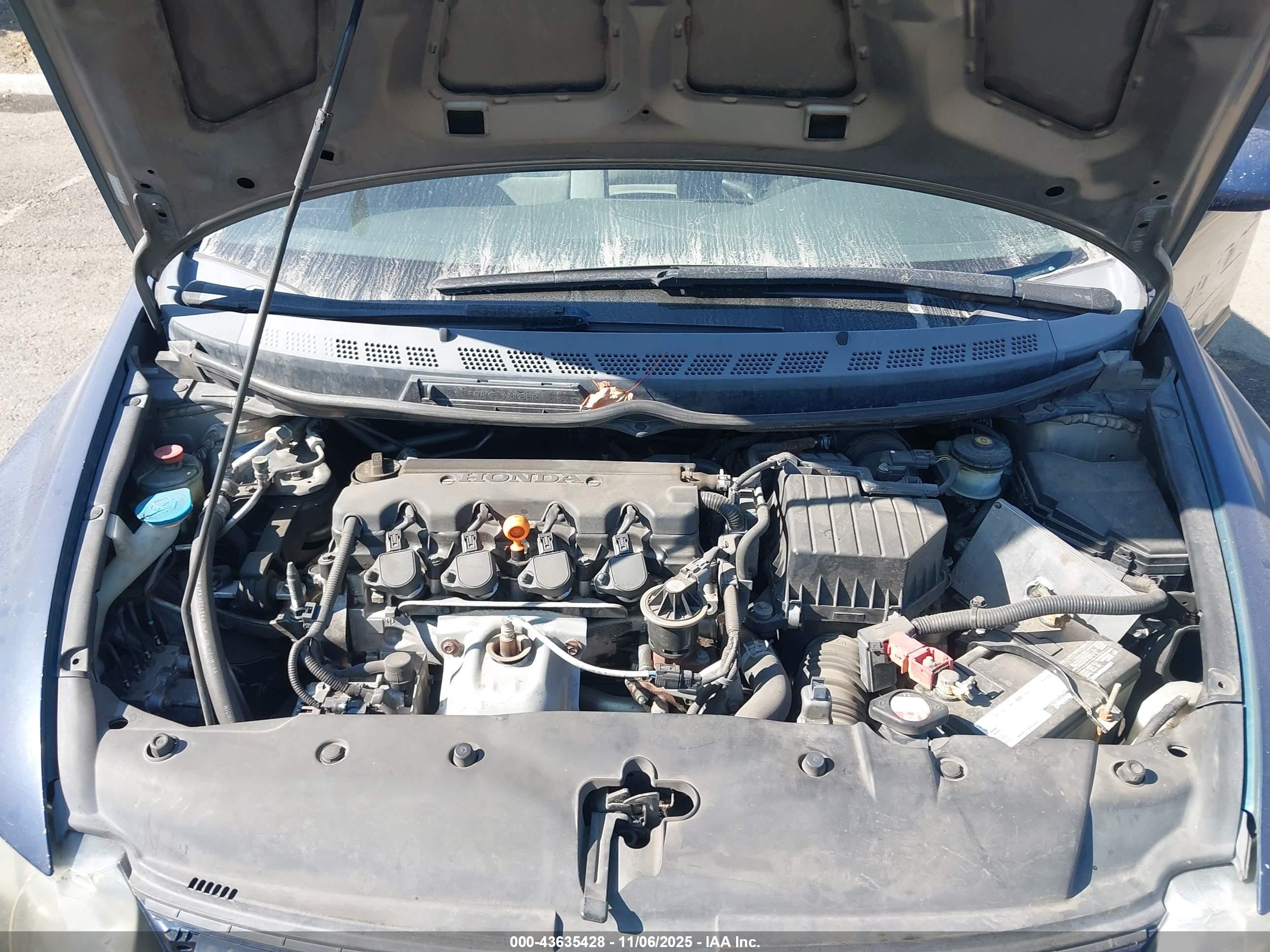 2007 Honda Civic Lx Blue vin: JHMFA16527S001048