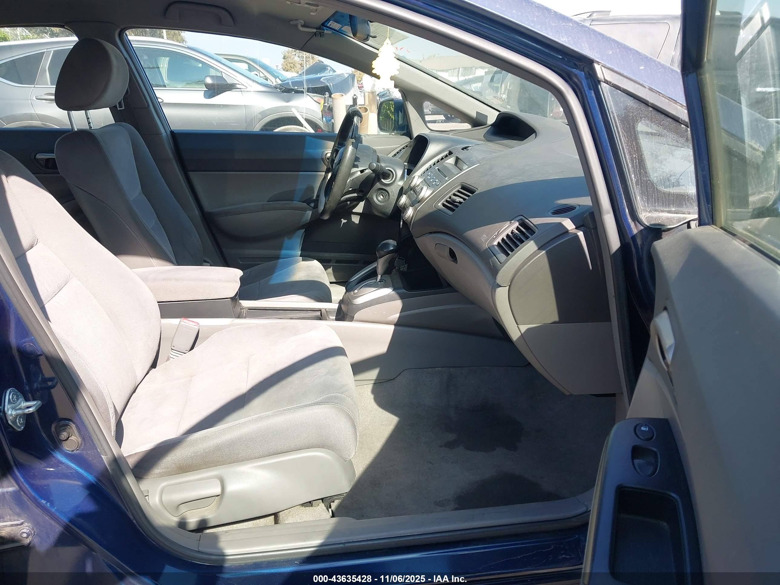 2007 Honda Civic Lx Blue vin: JHMFA16527S001048