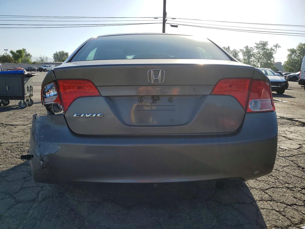 2007 Honda Civic Lx Gray vin: JHMFA16527S008775