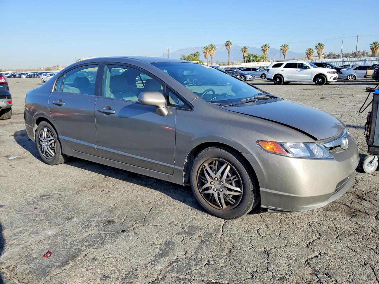 2007 Honda Civic Lx Gray vin: JHMFA16527S008775