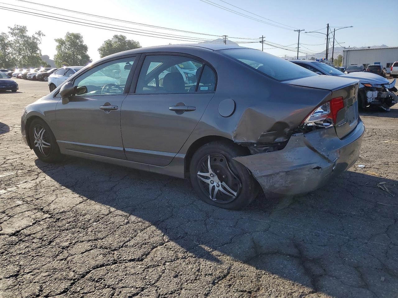 2007 Honda Civic Lx Gray vin: JHMFA16527S008775