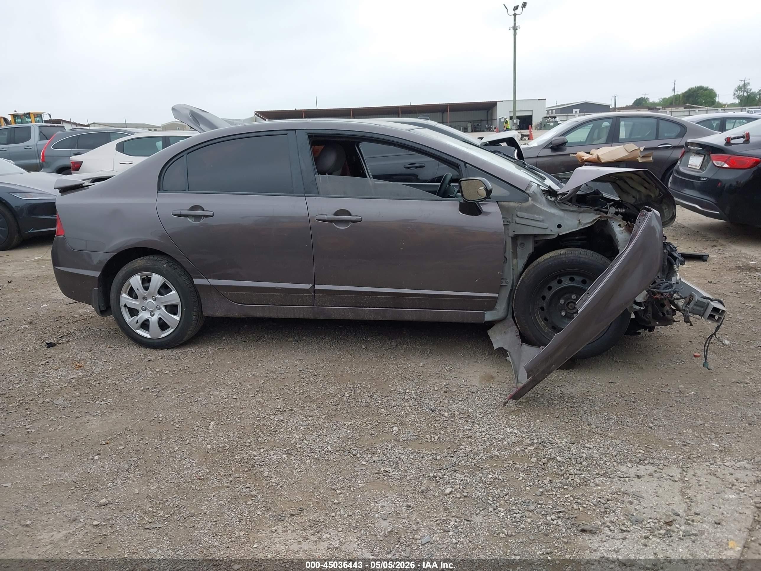 2007 Honda Civic Lx Purple vin: JHMFA16537S006596