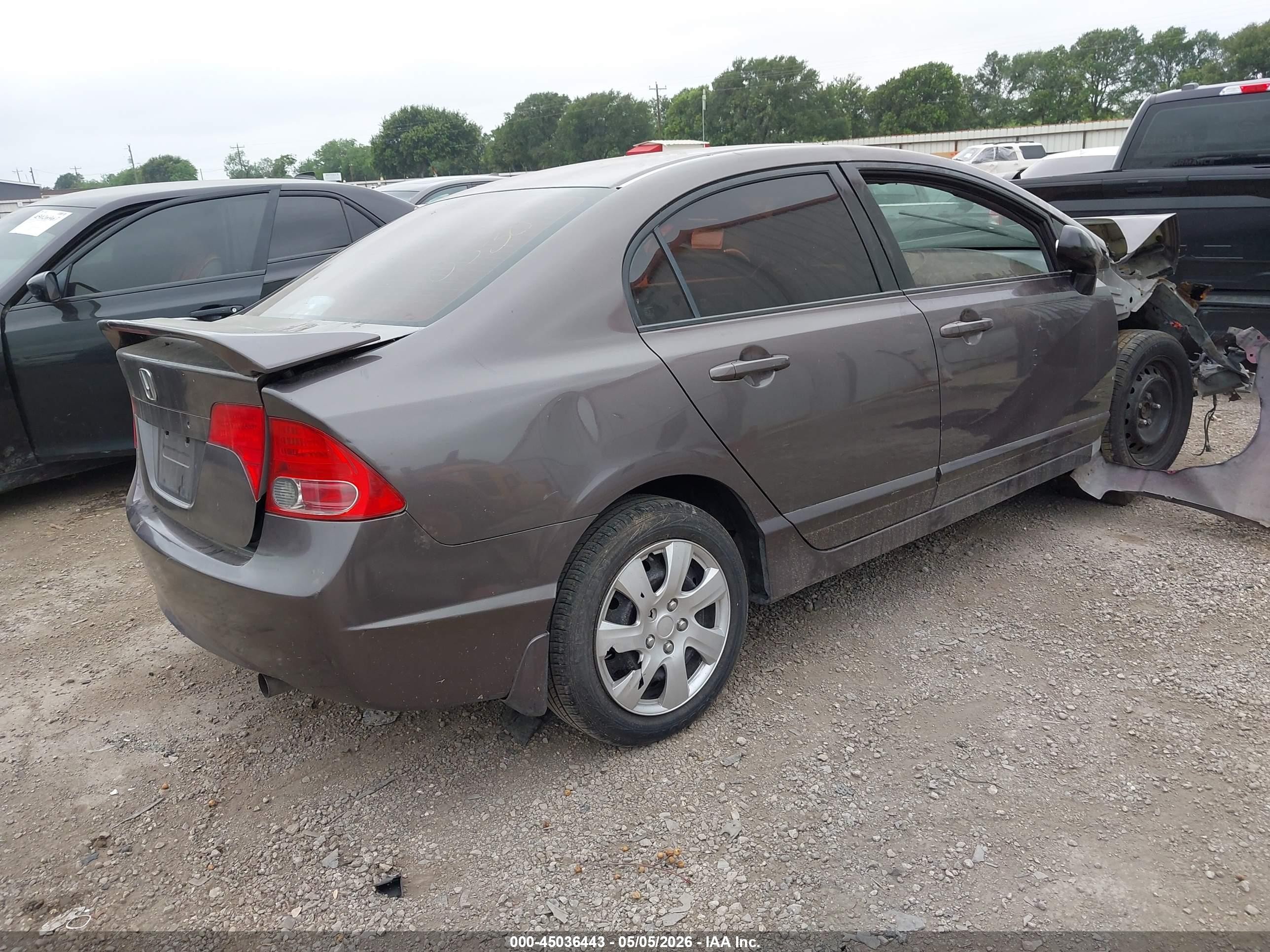 2007 Honda Civic Lx Purple vin: JHMFA16537S006596