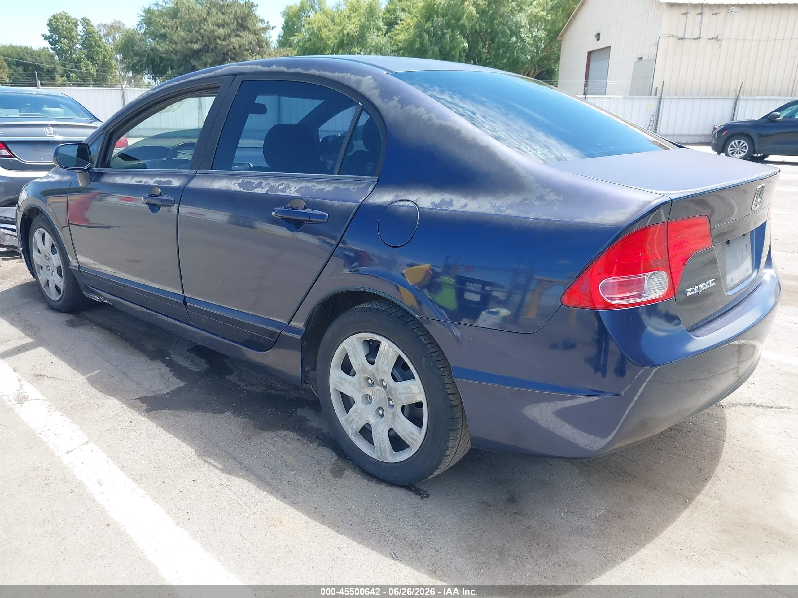 2007 Honda Civic Lx Blue vin: JHMFA16537S006839