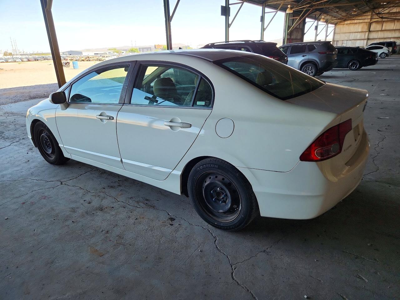 2008 Honda Civic Lx White vin: JHMFA16538S001156