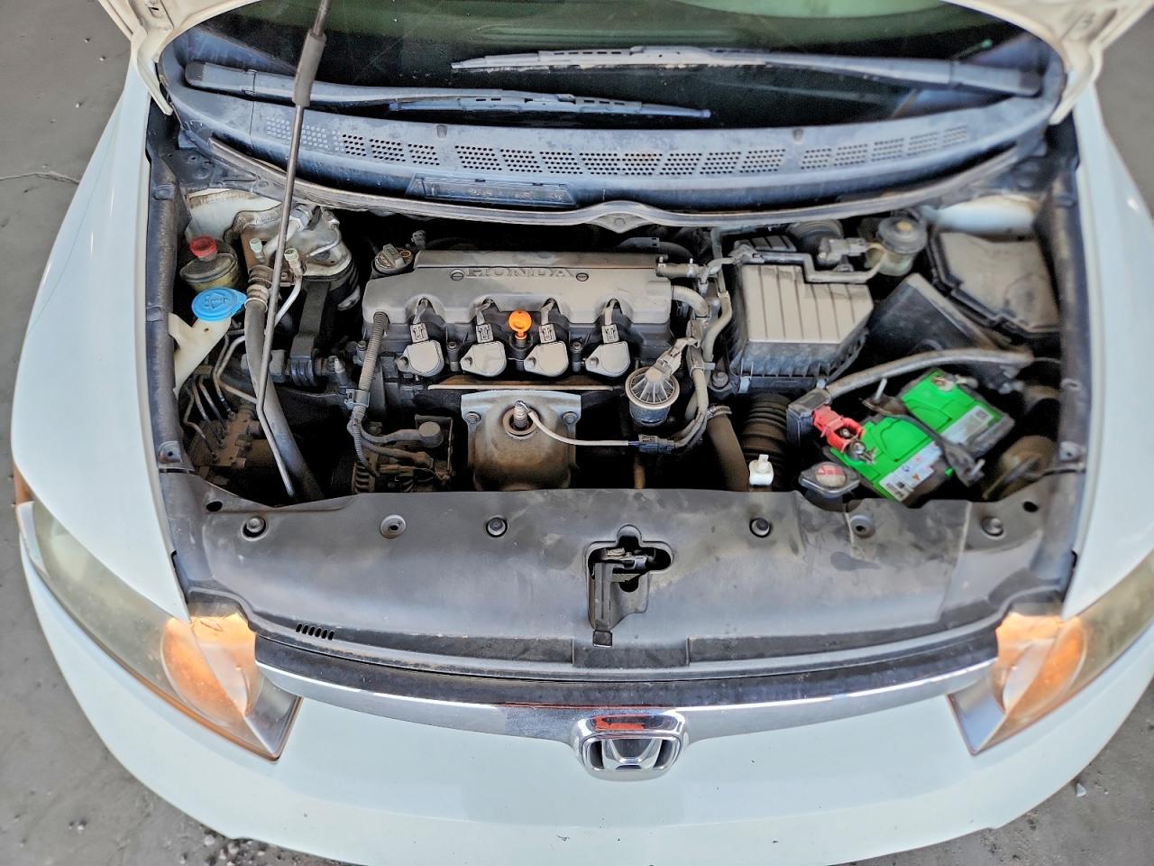2008 Honda Civic Lx White vin: JHMFA16538S001156