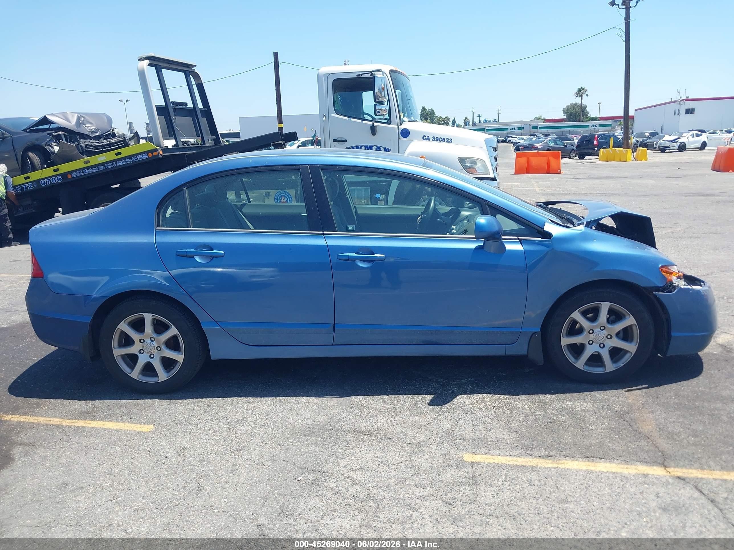 2006 Honda Civic Lx Blue vin: JHMFA16546S013054