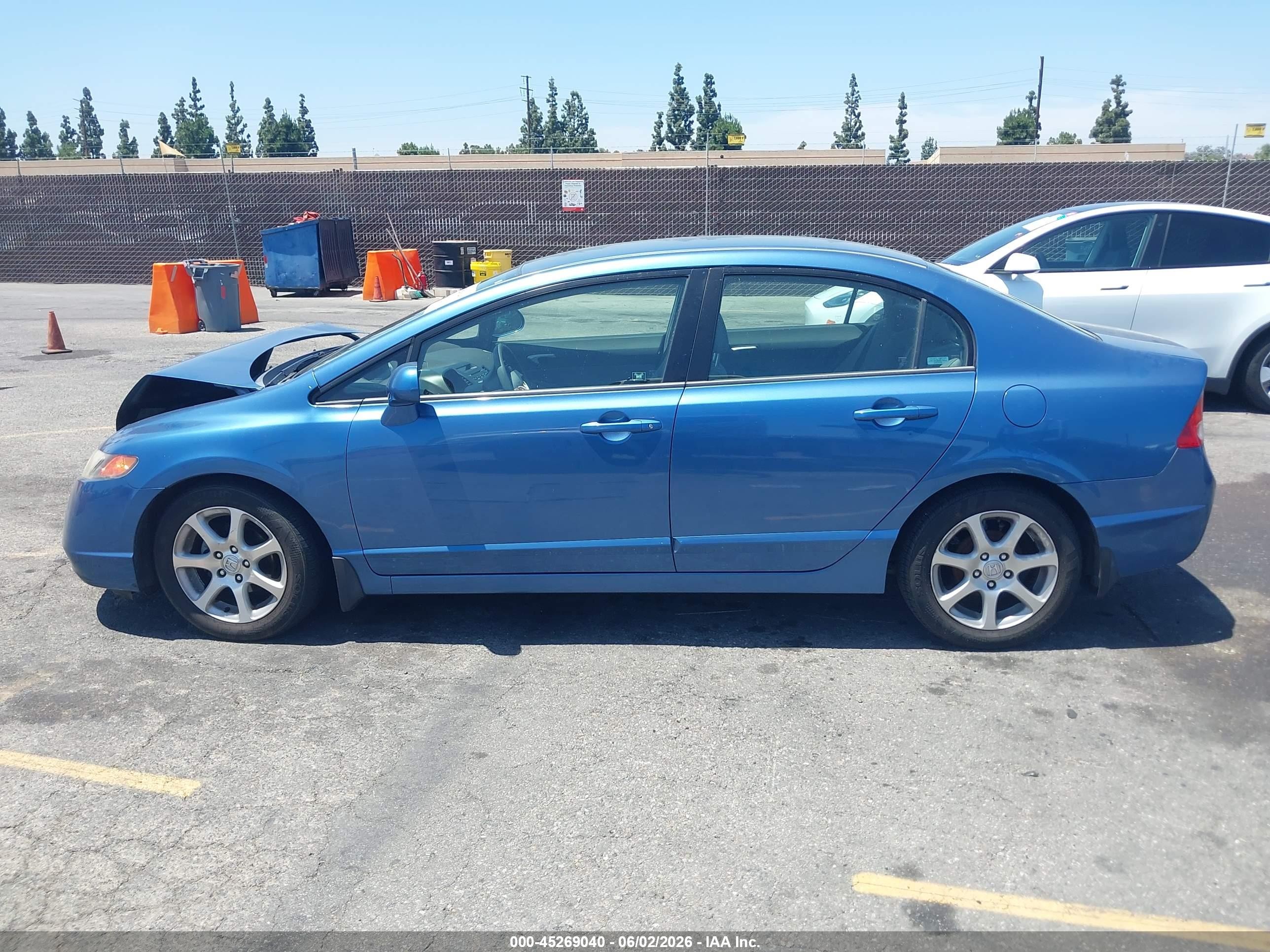 2006 Honda Civic Lx Blue vin: JHMFA16546S013054