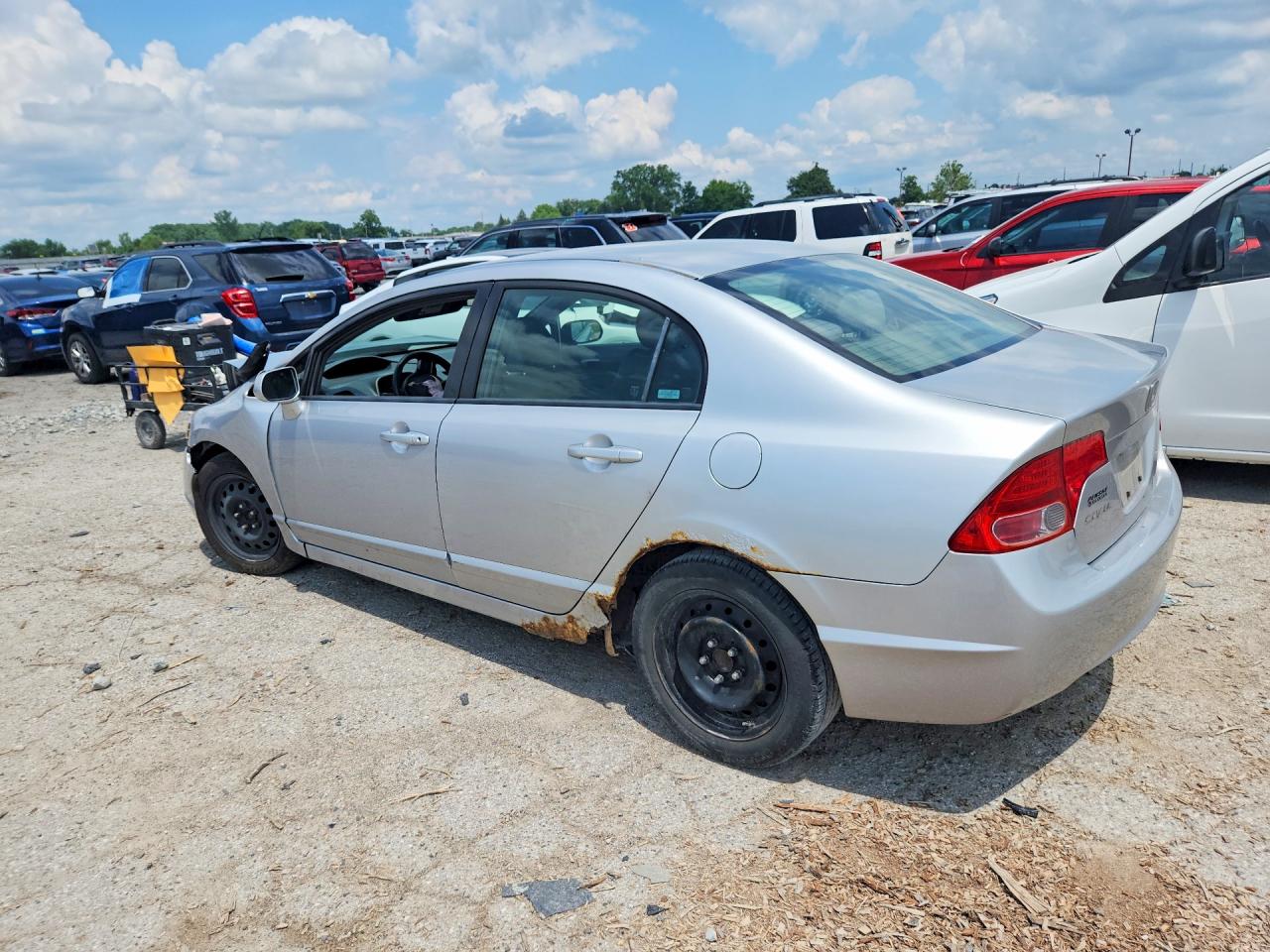 2008 Honda Civic Lx Silver vin: JHMFA16548S000355