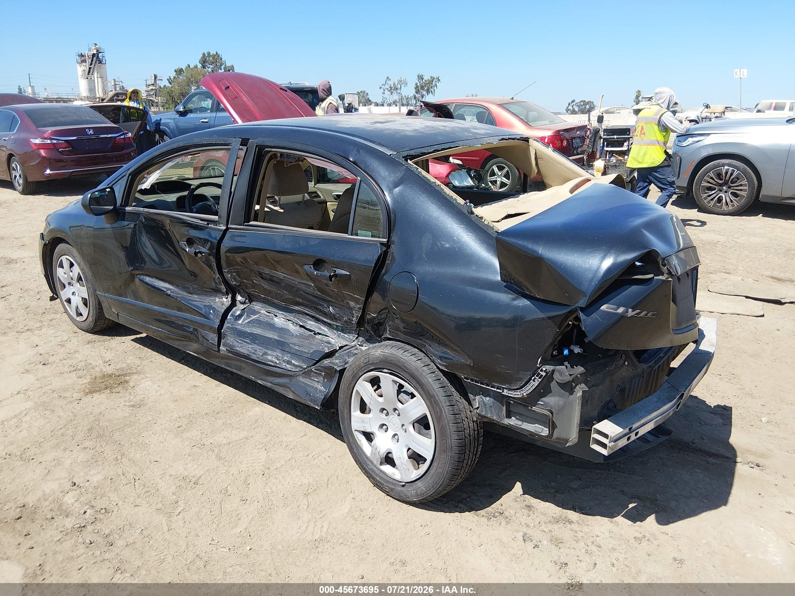 2006 Honda Civic Lx Black vin: JHMFA16566S011368