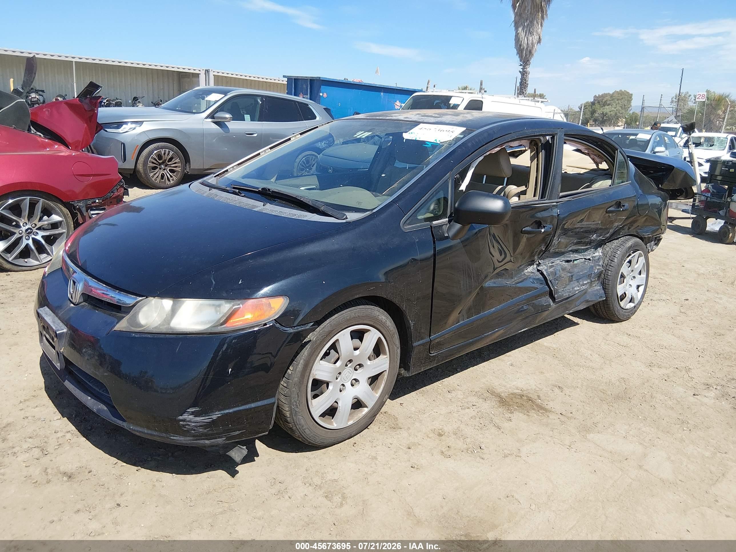2006 Honda Civic Lx Black vin: JHMFA16566S011368