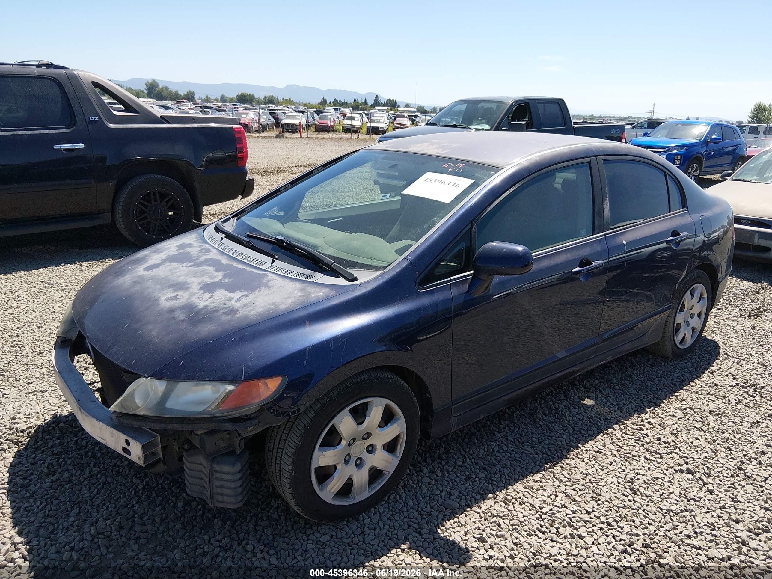 2007 Honda Civic Lx White vin: JHMFA16567S002655
