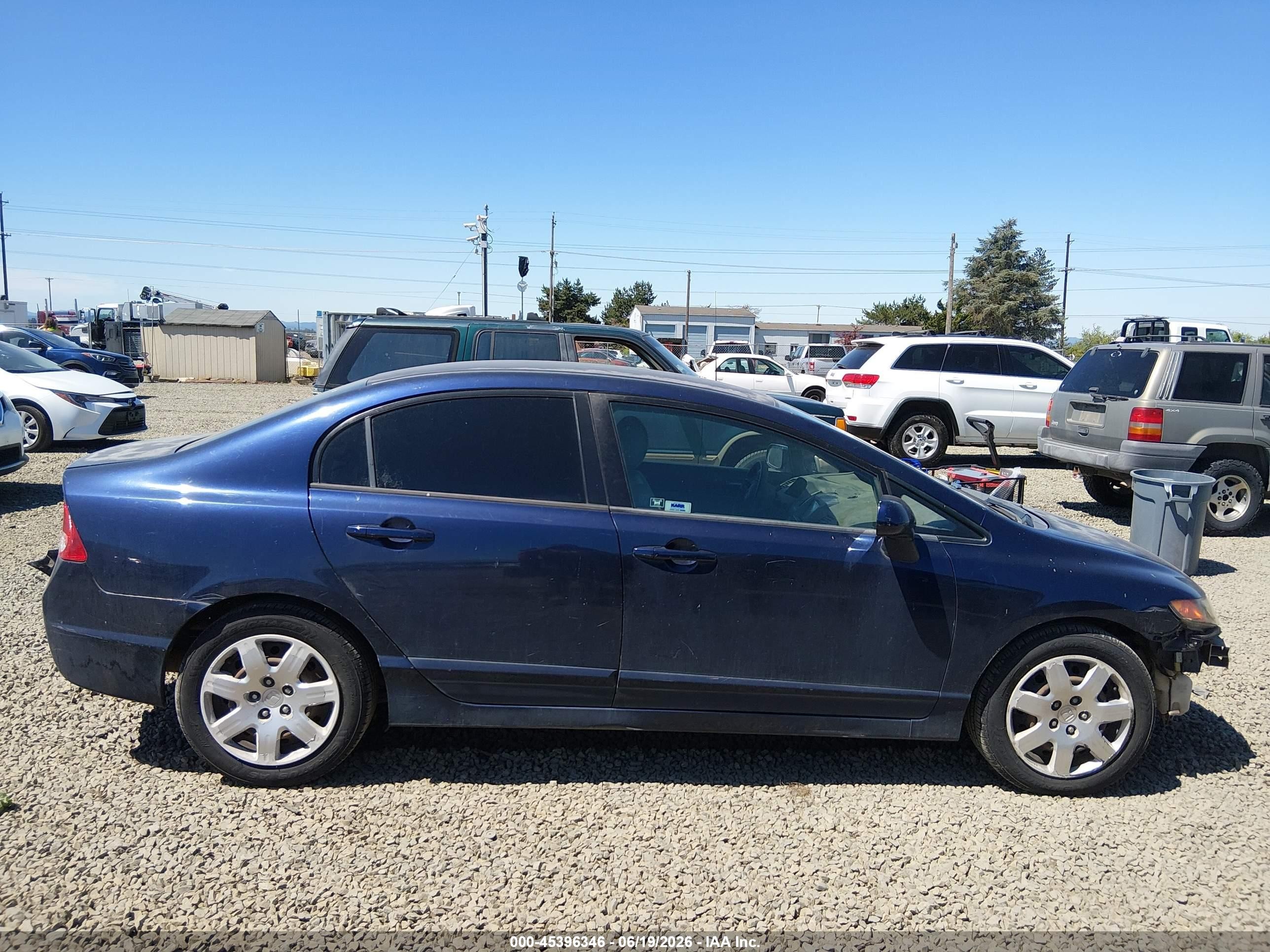 2007 Honda Civic Lx White vin: JHMFA16567S002655