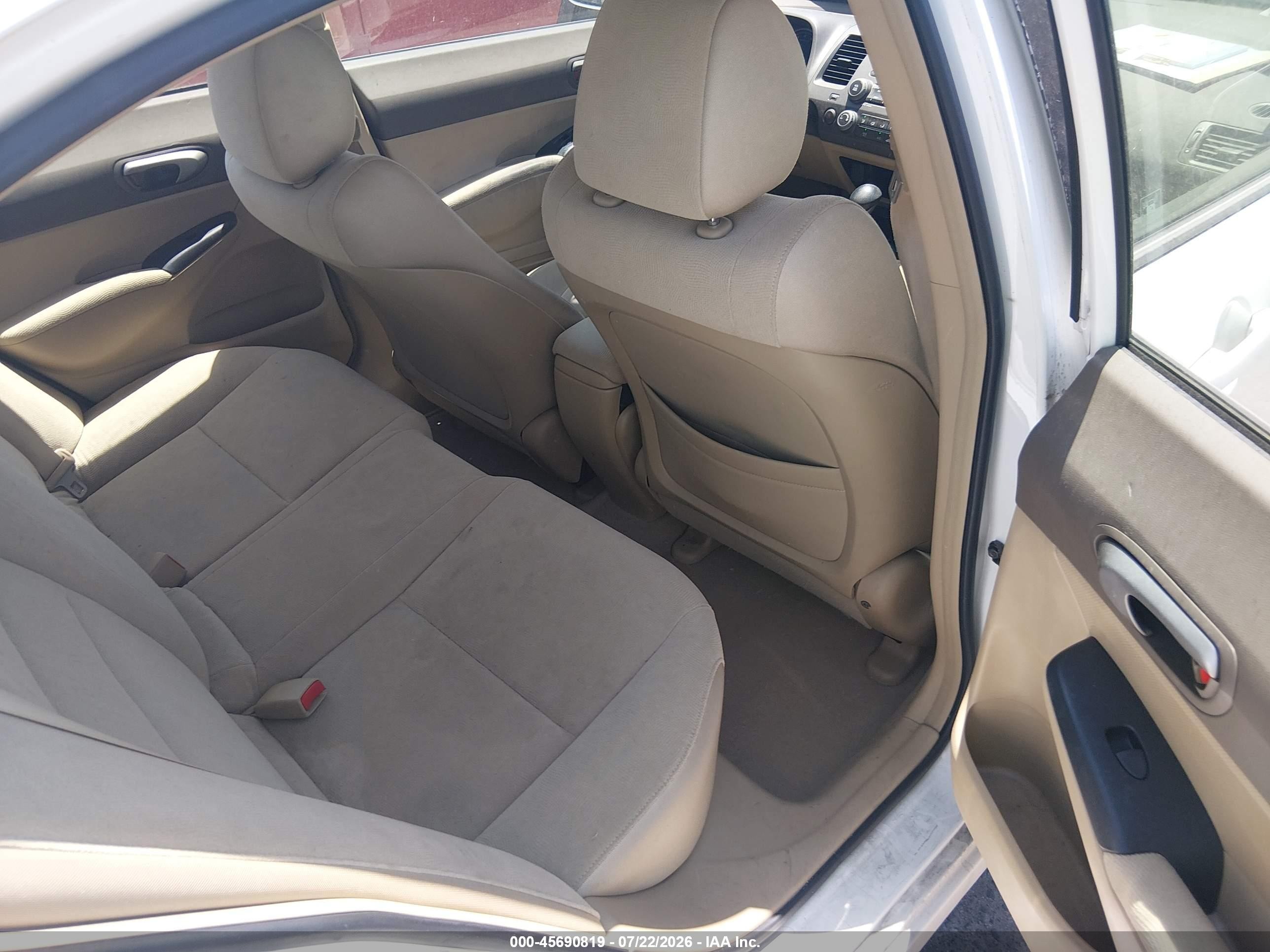 2006 Honda Civic Lx White vin: JHMFA16576S001769