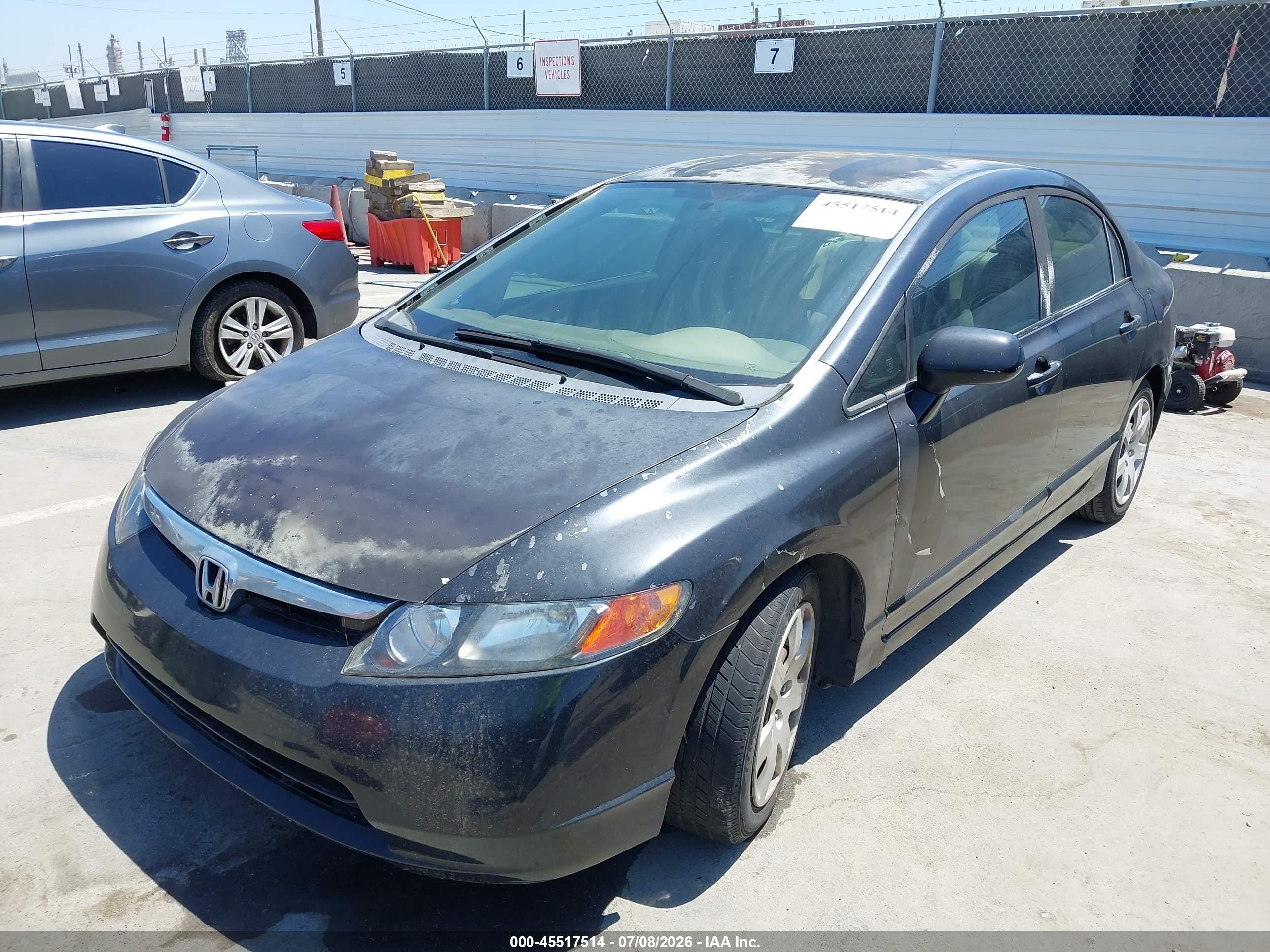 2006 Honda Civic Lx Gray vin: JHMFA16586S013400