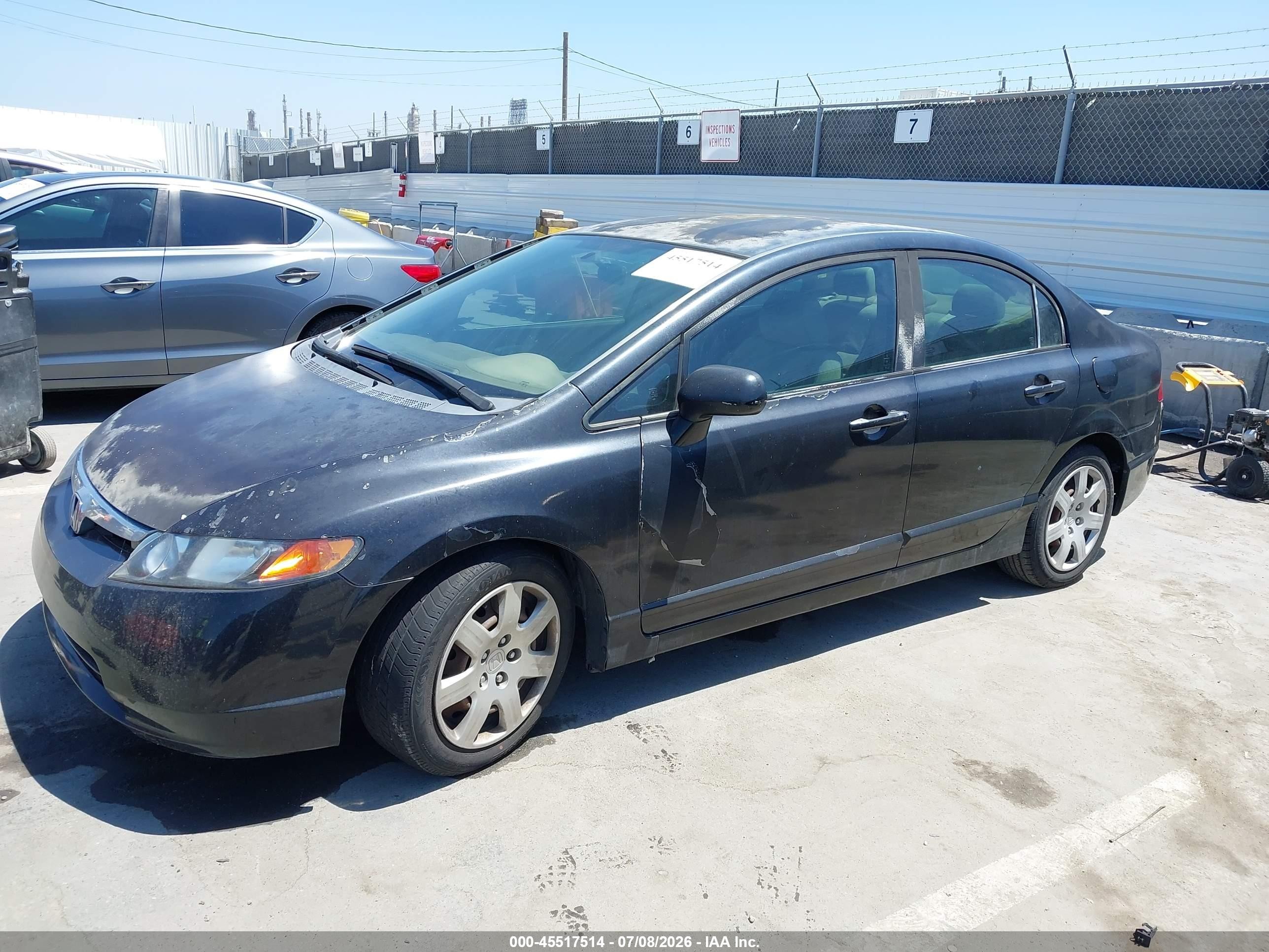 2006 Honda Civic Lx Gray vin: JHMFA16586S013400