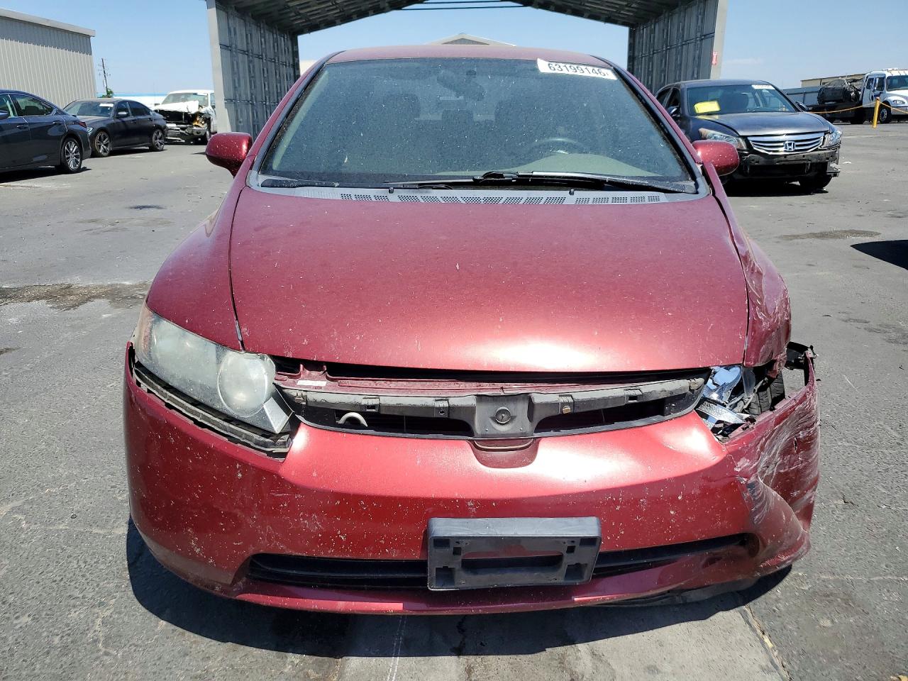 2007 Honda Civic Lx Красный vin: JHMFA16587S000289