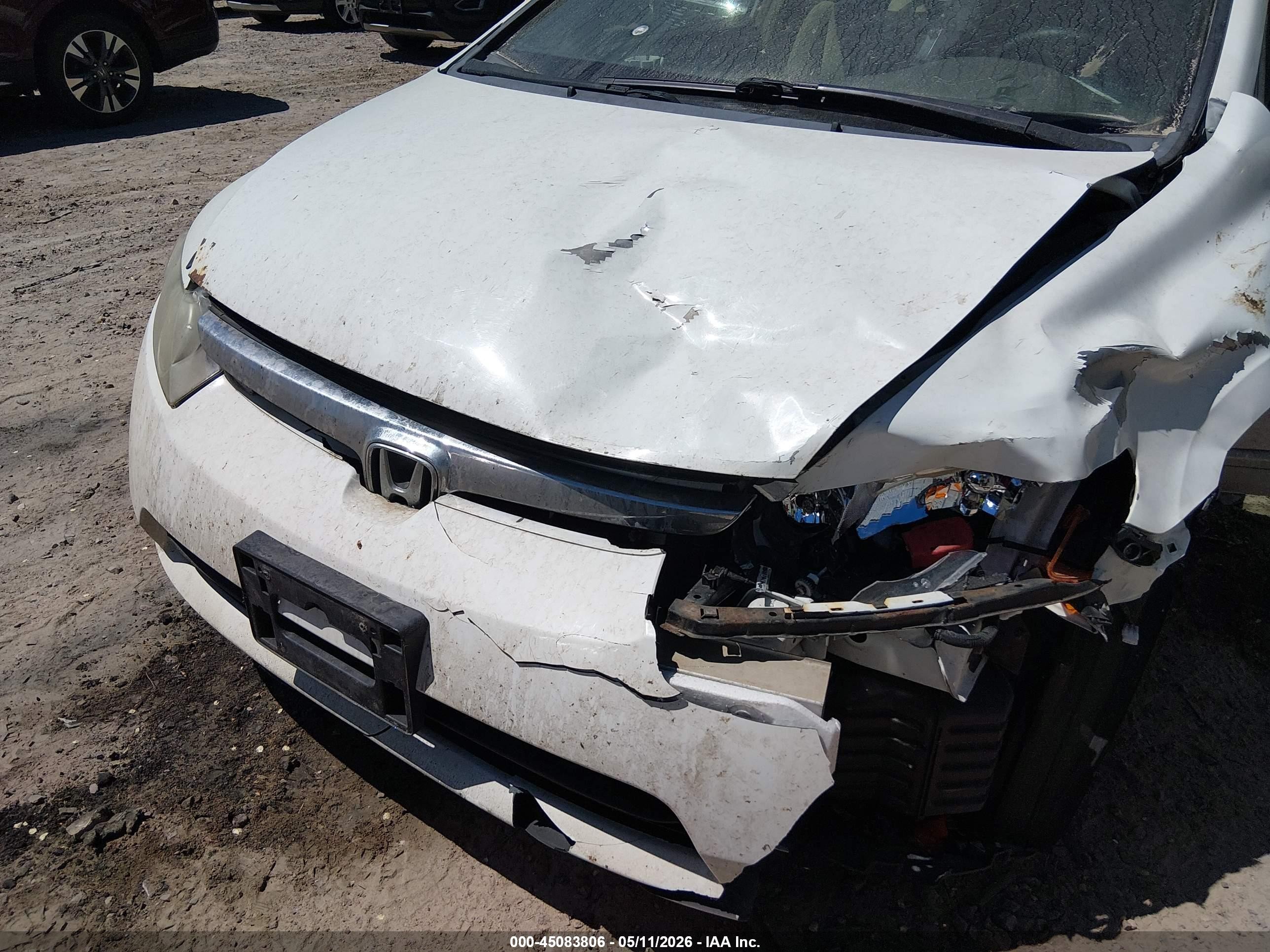 2007 Honda Civic Lx White vin: JHMFA16597S003220