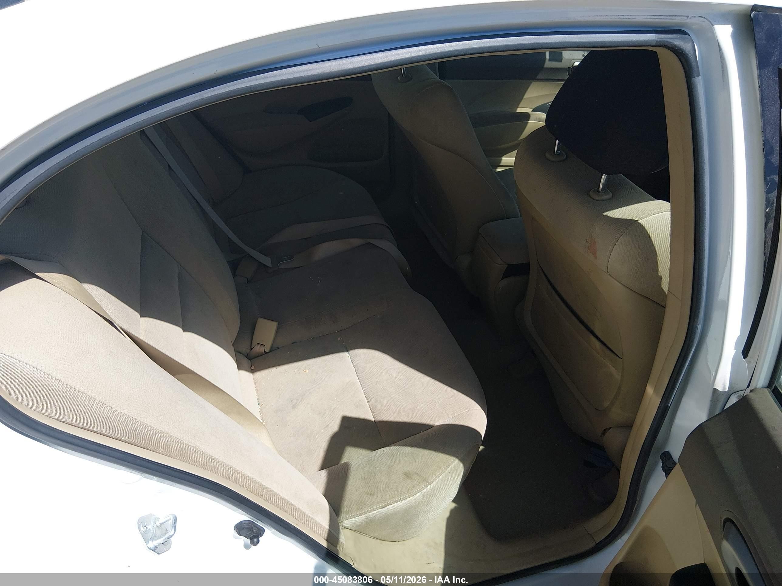 2007 Honda Civic Lx White vin: JHMFA16597S003220