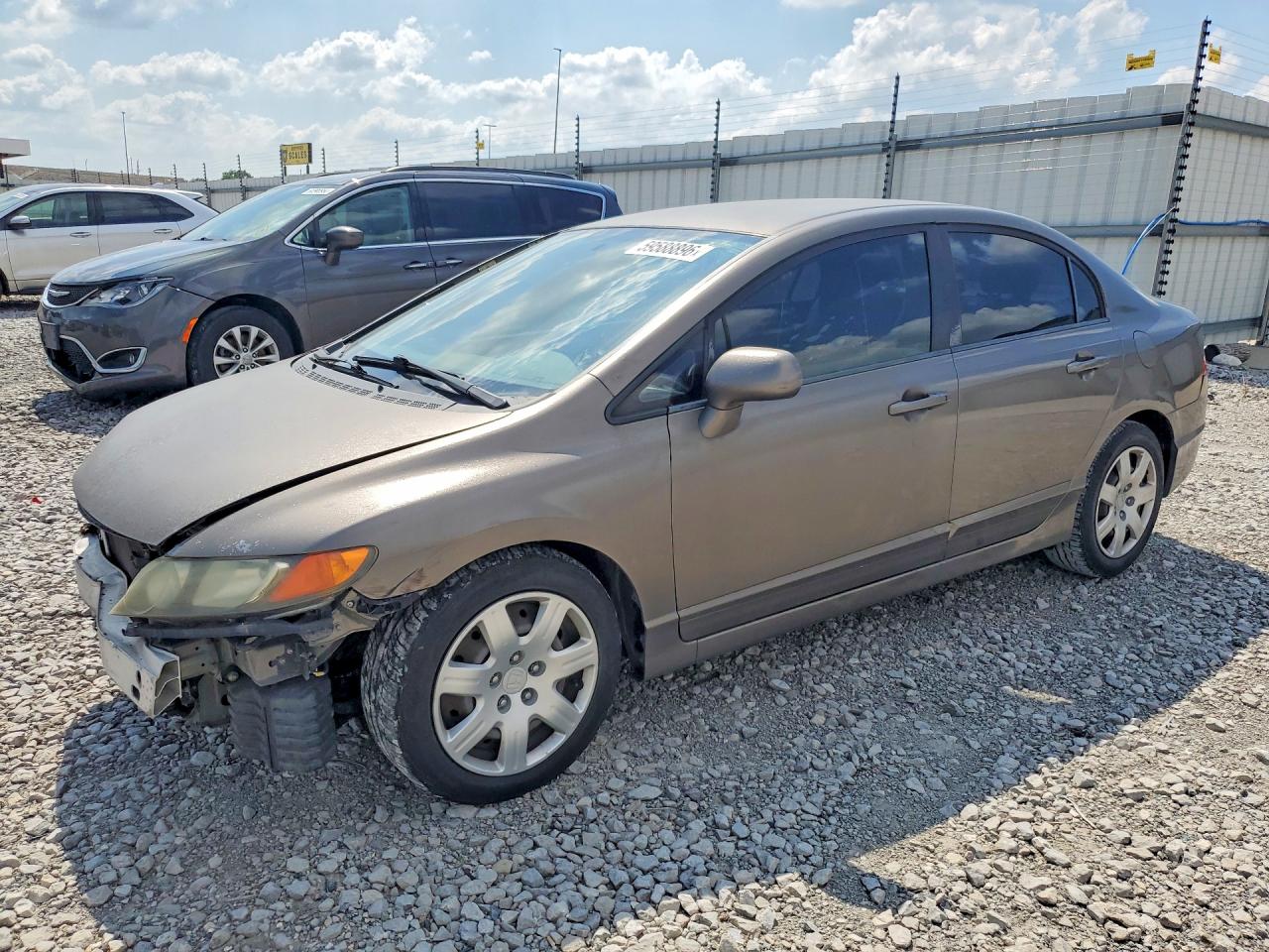 2008 Honda Civic Lx Серый vin: JHMFA16598S001324