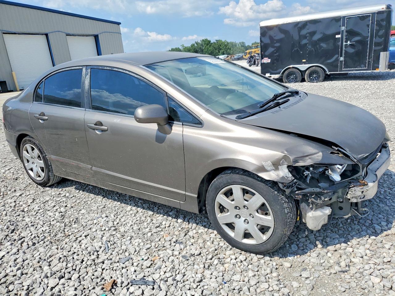 2008 Honda Civic Lx Gray vin: JHMFA16598S001324