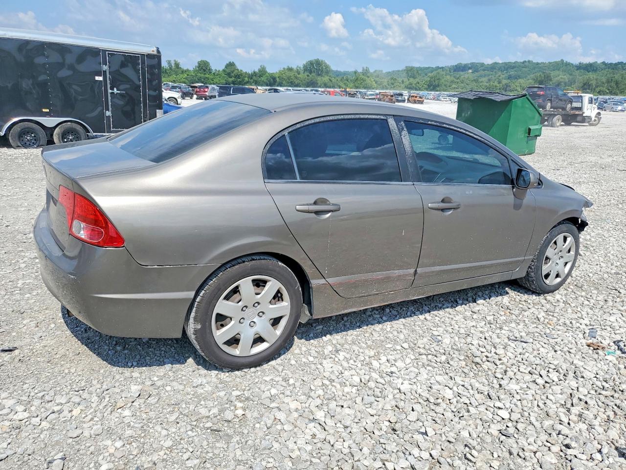2008 Honda Civic Lx Gray vin: JHMFA16598S001324