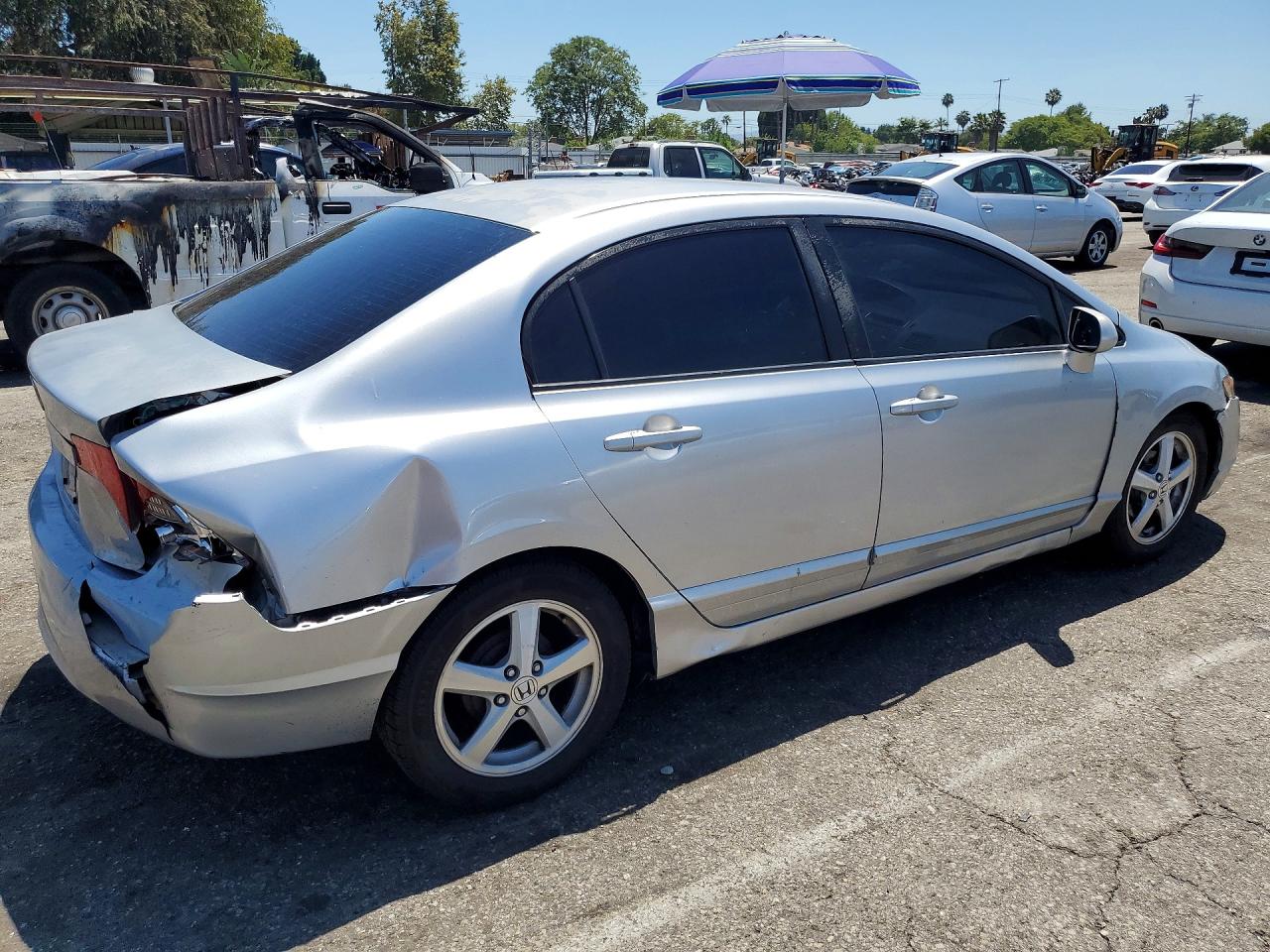 2008 Honda Civic Lx Silver vin: JHMFA165X8S001963