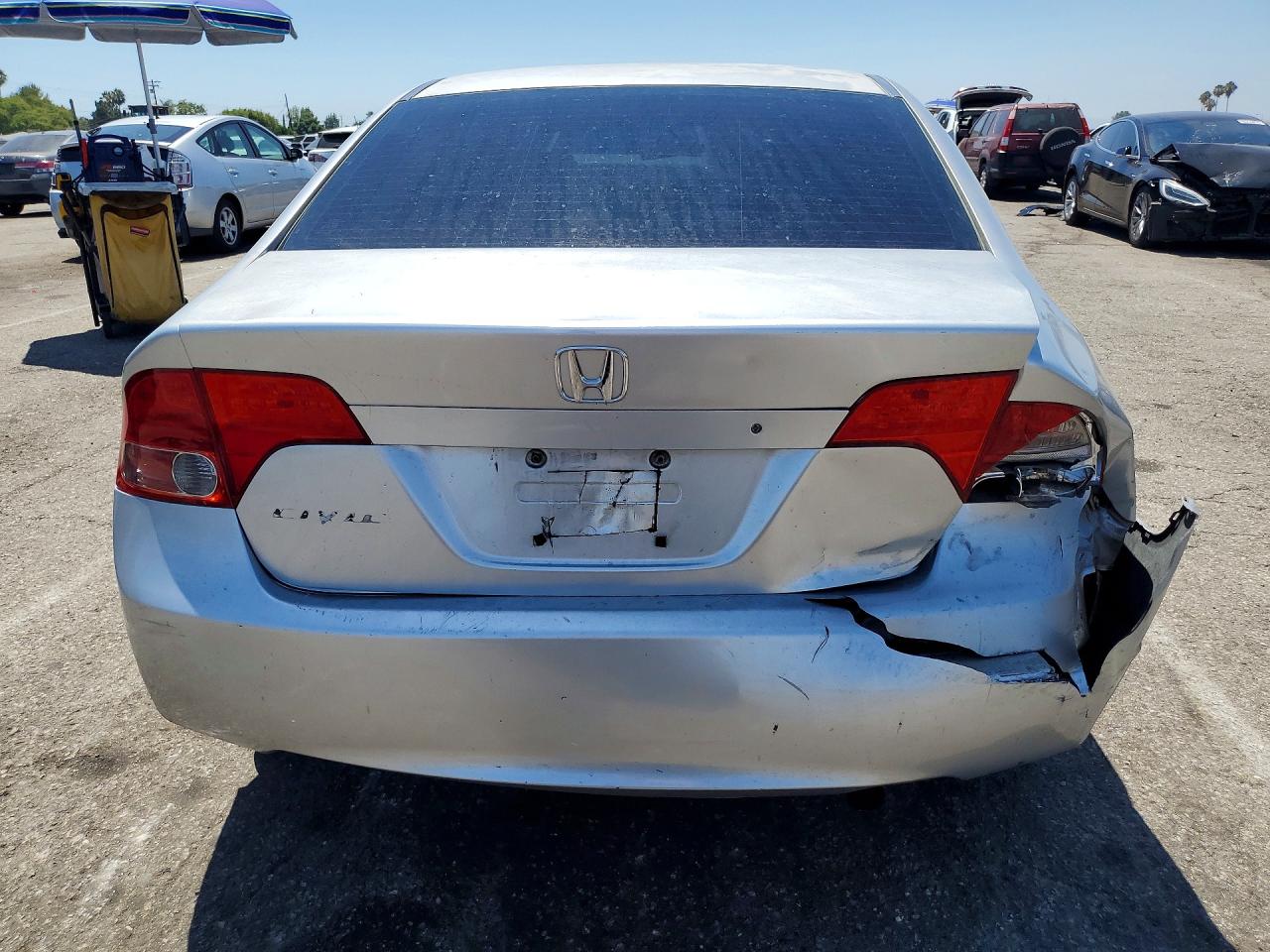 2008 Honda Civic Lx Silver vin: JHMFA165X8S001963