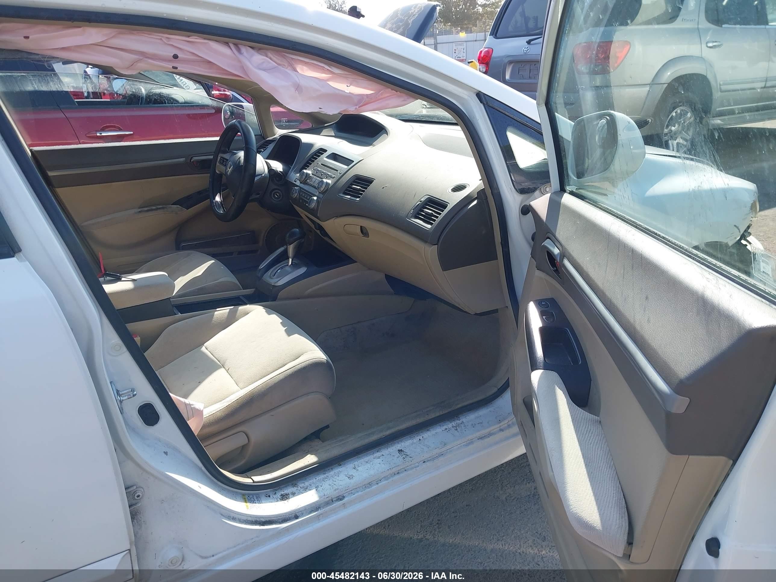 2006 Honda Civic Ex White vin: JHMFA16816S009375