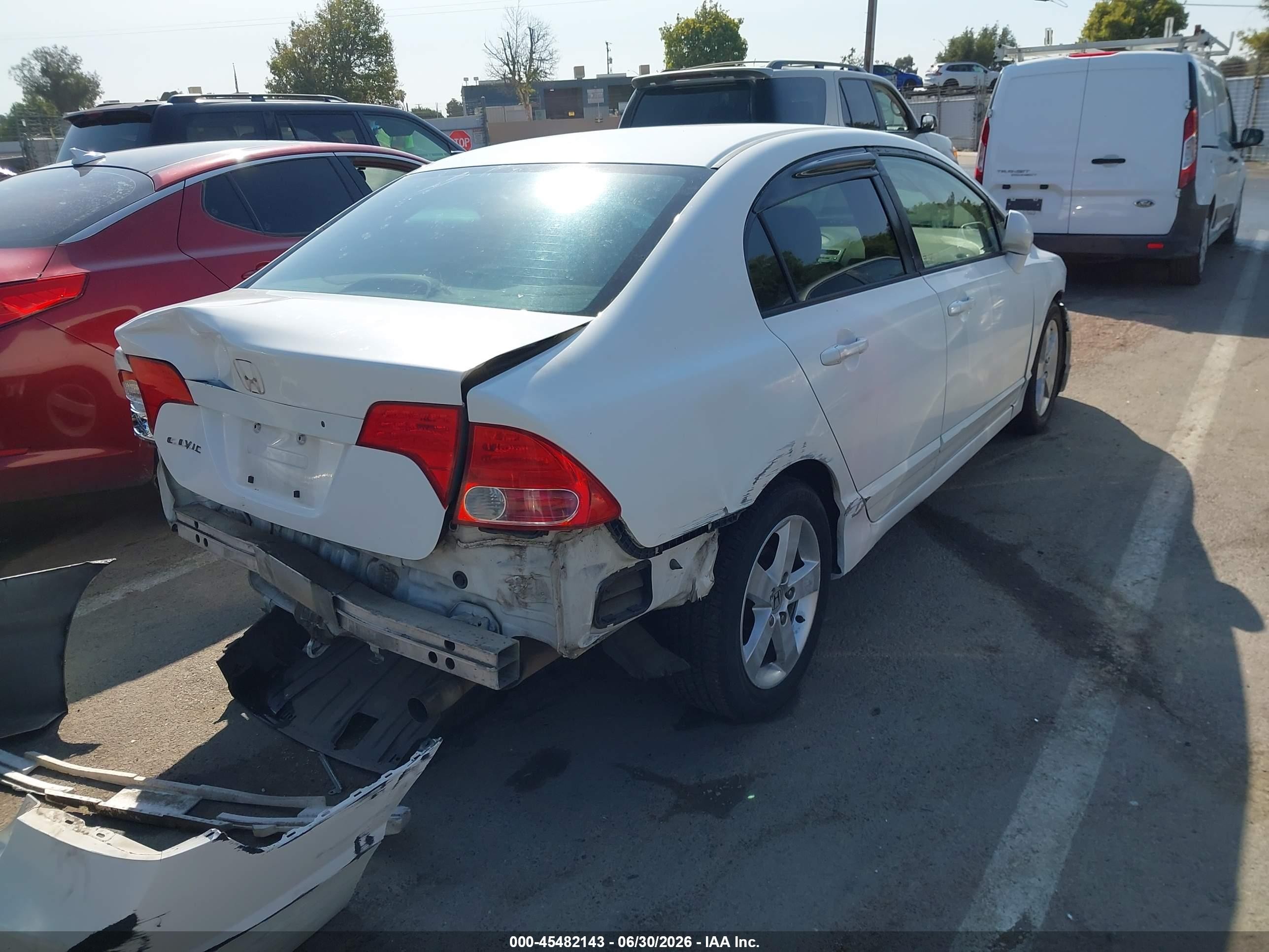 2006 Honda Civic Ex White vin: JHMFA16816S009375