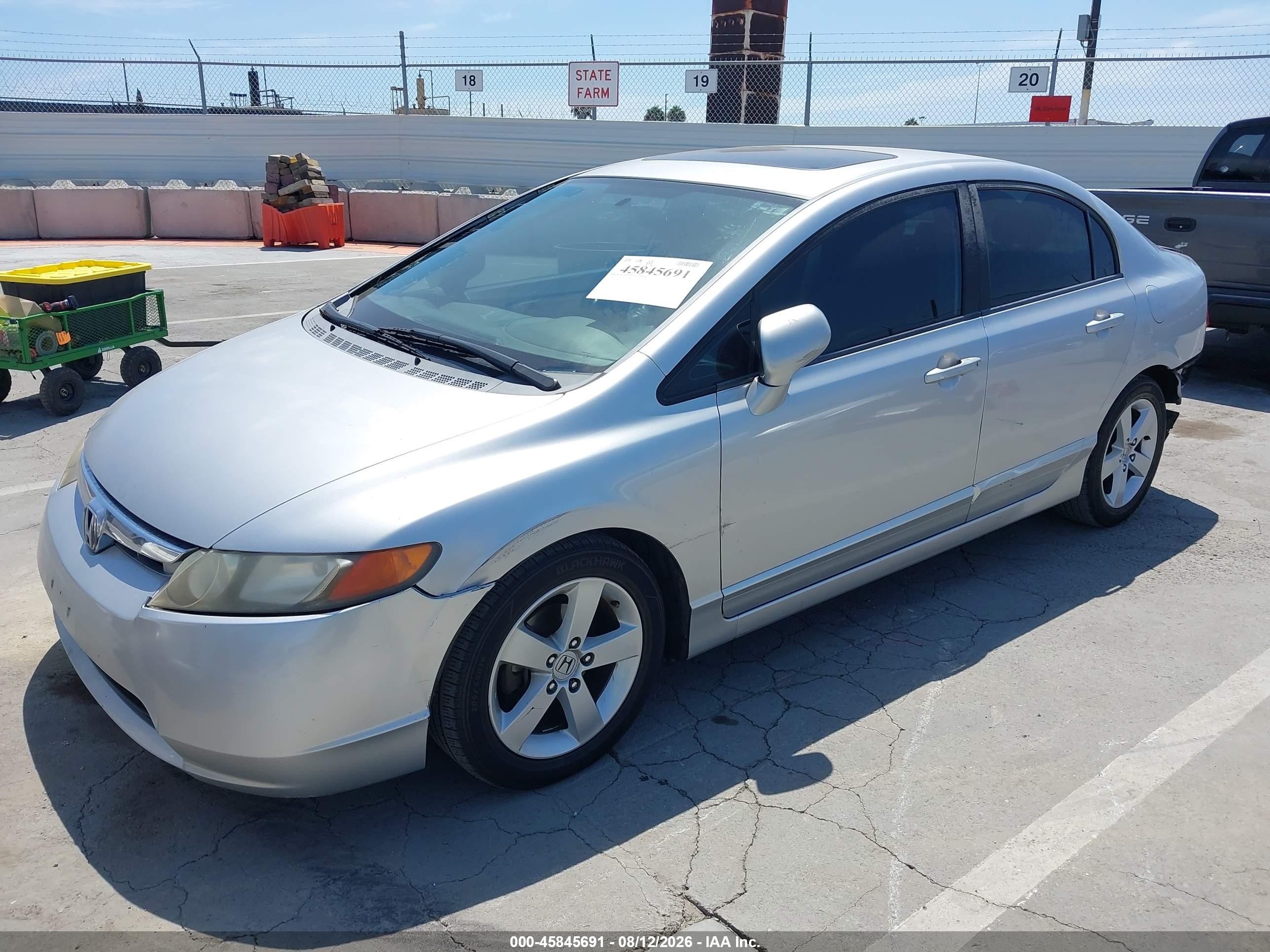2007 Honda Civic Ex Silver vin: JHMFA16817S006218