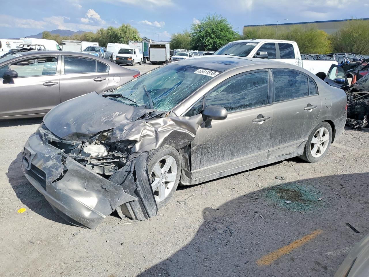 2006 Honda Civic Ex Gray vin: JHMFA16826S009997