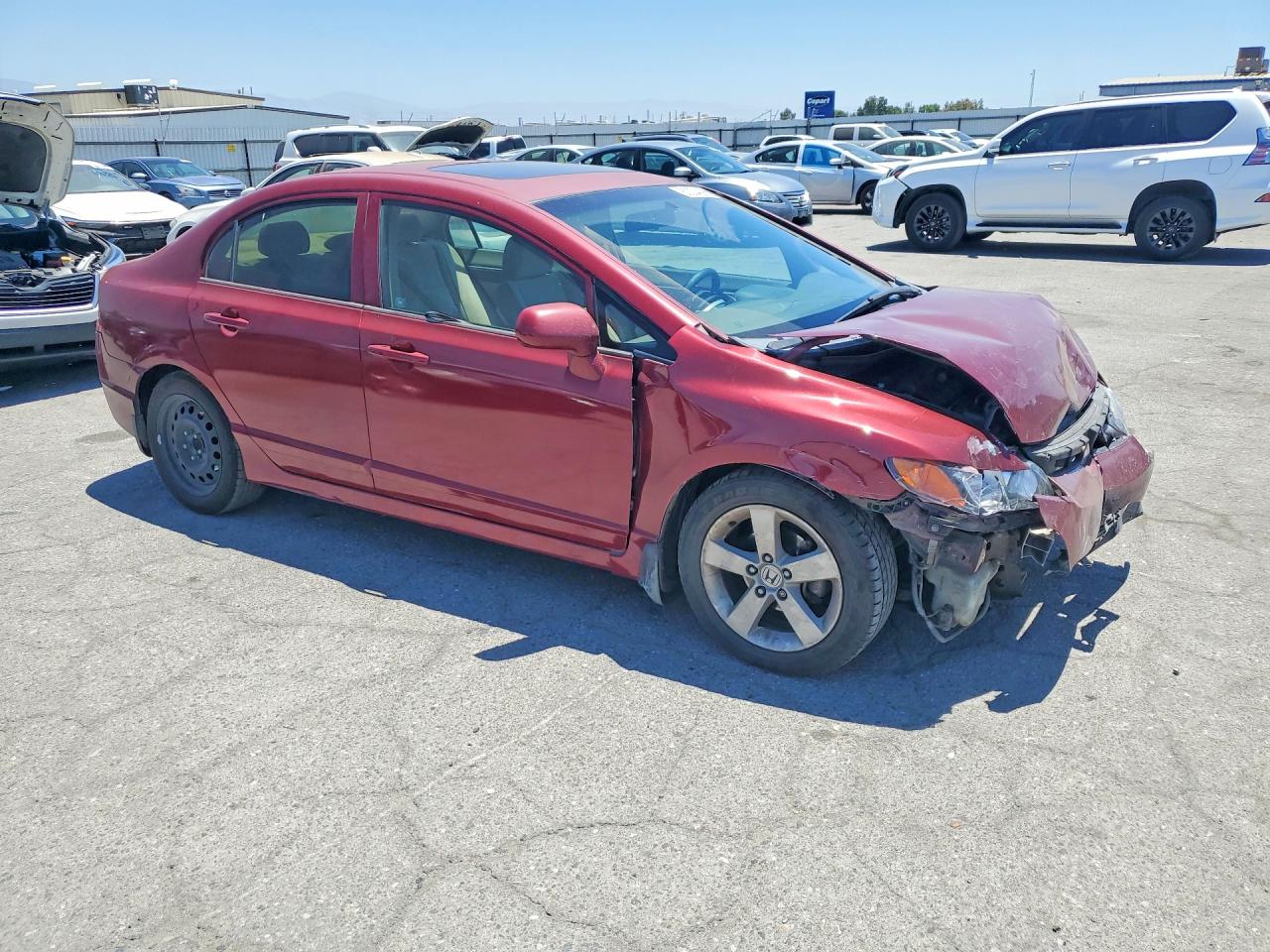 2006 Honda Civic Ex Burgundy vin: JHMFA168X6S013800