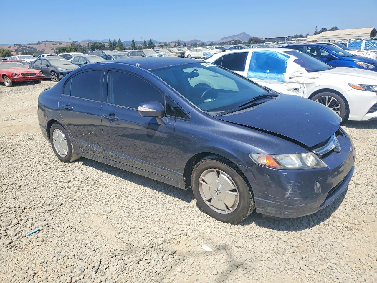 2006 Honda Civic Hybrid Blue vin: JHMFA36206S012338
