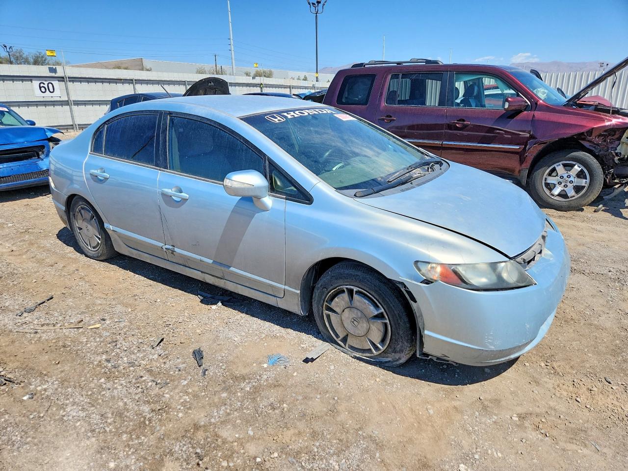 2006 Honda Civic Hybrid Silver vin: JHMFA36206S024201