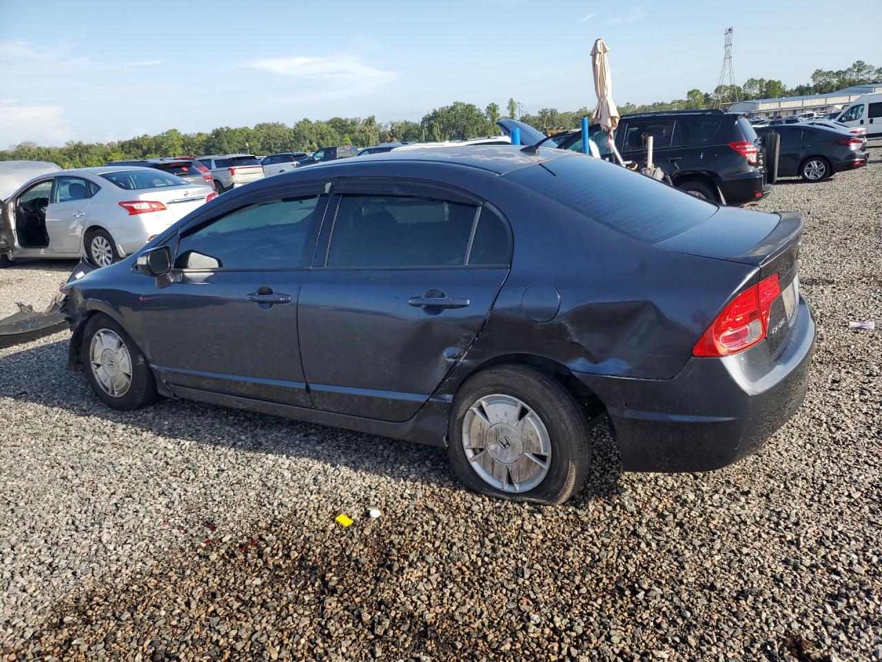 2007 Honda Civic Hybrid Gray vin: JHMFA36207S002510