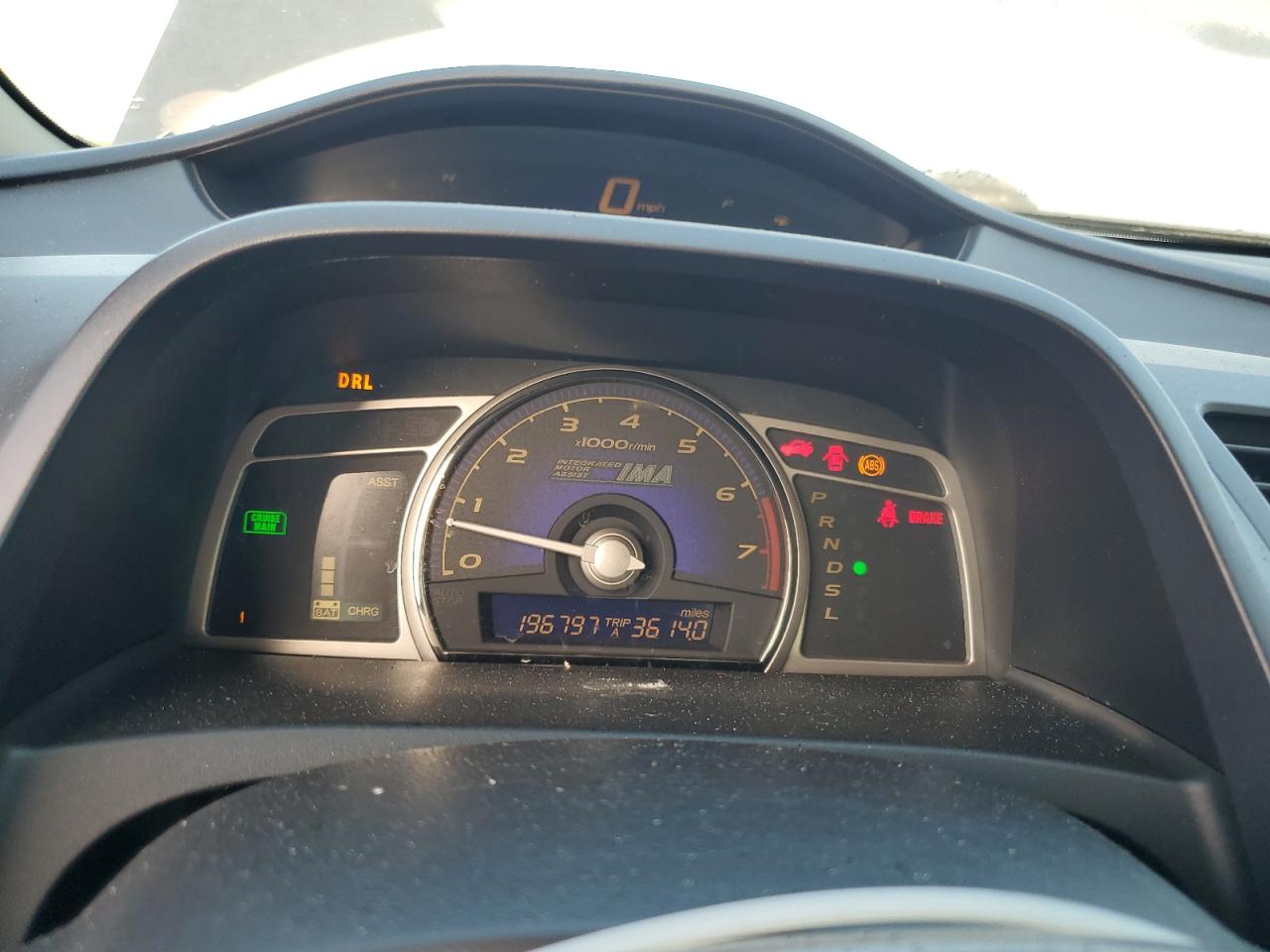 2007 Honda Civic Hybrid Gray vin: JHMFA36207S002510