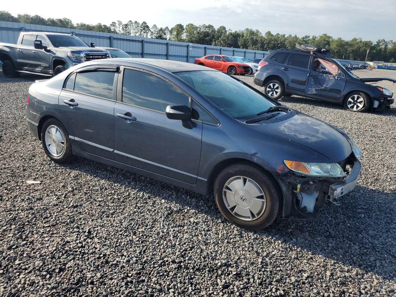 2007 Honda Civic Hybrid Gray vin: JHMFA36207S002510