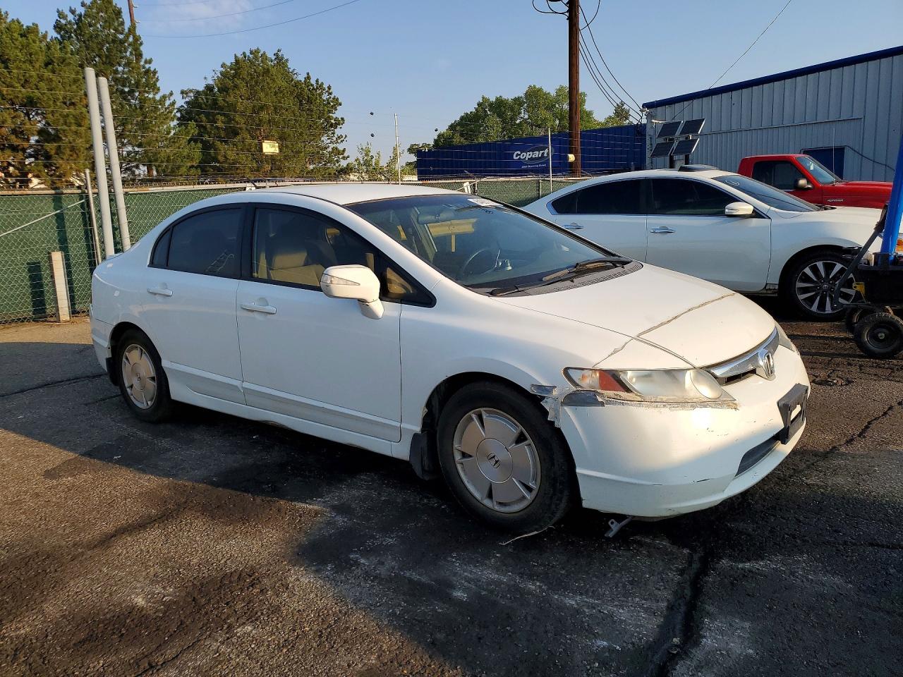 2007 Honda Civic Hybrid White vin: JHMFA36207S022787