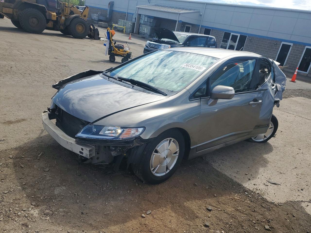 2007 Honda Civic Hybrid Серый vin: JHMFA36207S024555