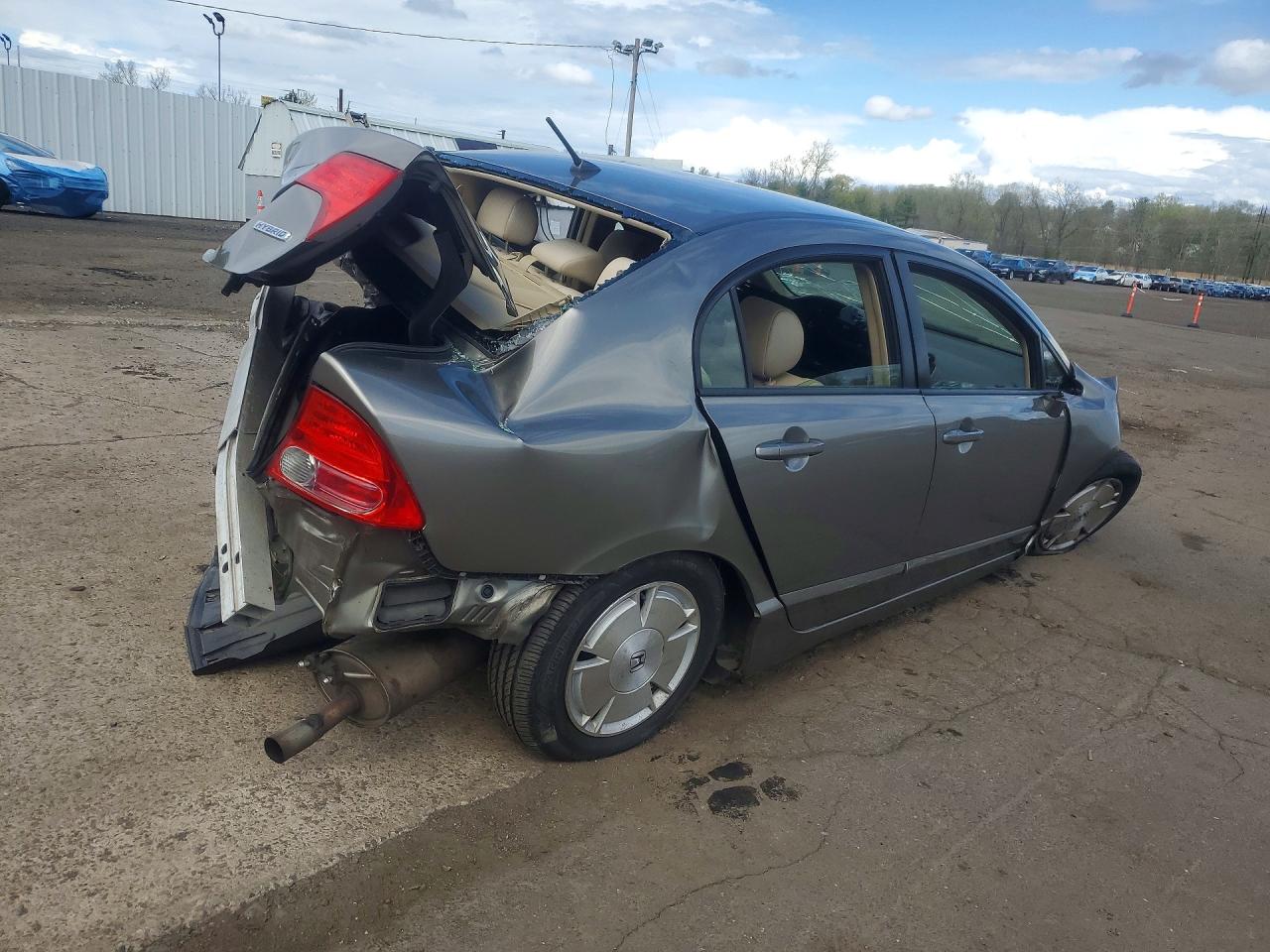 2007 Honda Civic Hybrid Серый vin: JHMFA36207S024555
