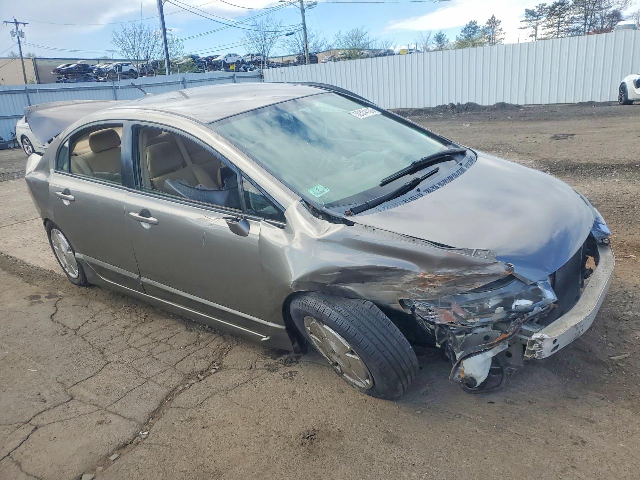 2007 Honda Civic Hybrid Серый vin: JHMFA36207S024555