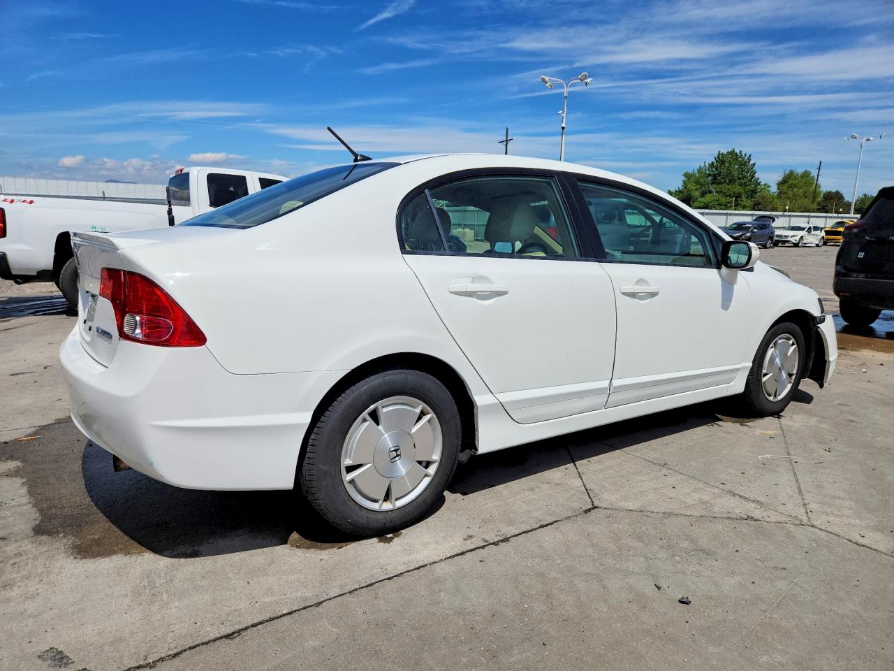 2007 Honda Civic Hybrid Белый vin: JHMFA36207S025673