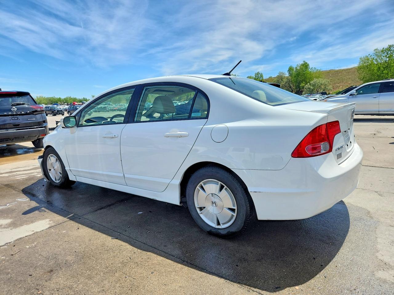2007 Honda Civic Hybrid Белый vin: JHMFA36207S025673