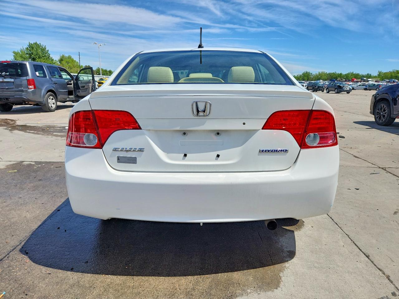 2007 Honda Civic Hybrid Белый vin: JHMFA36207S025673