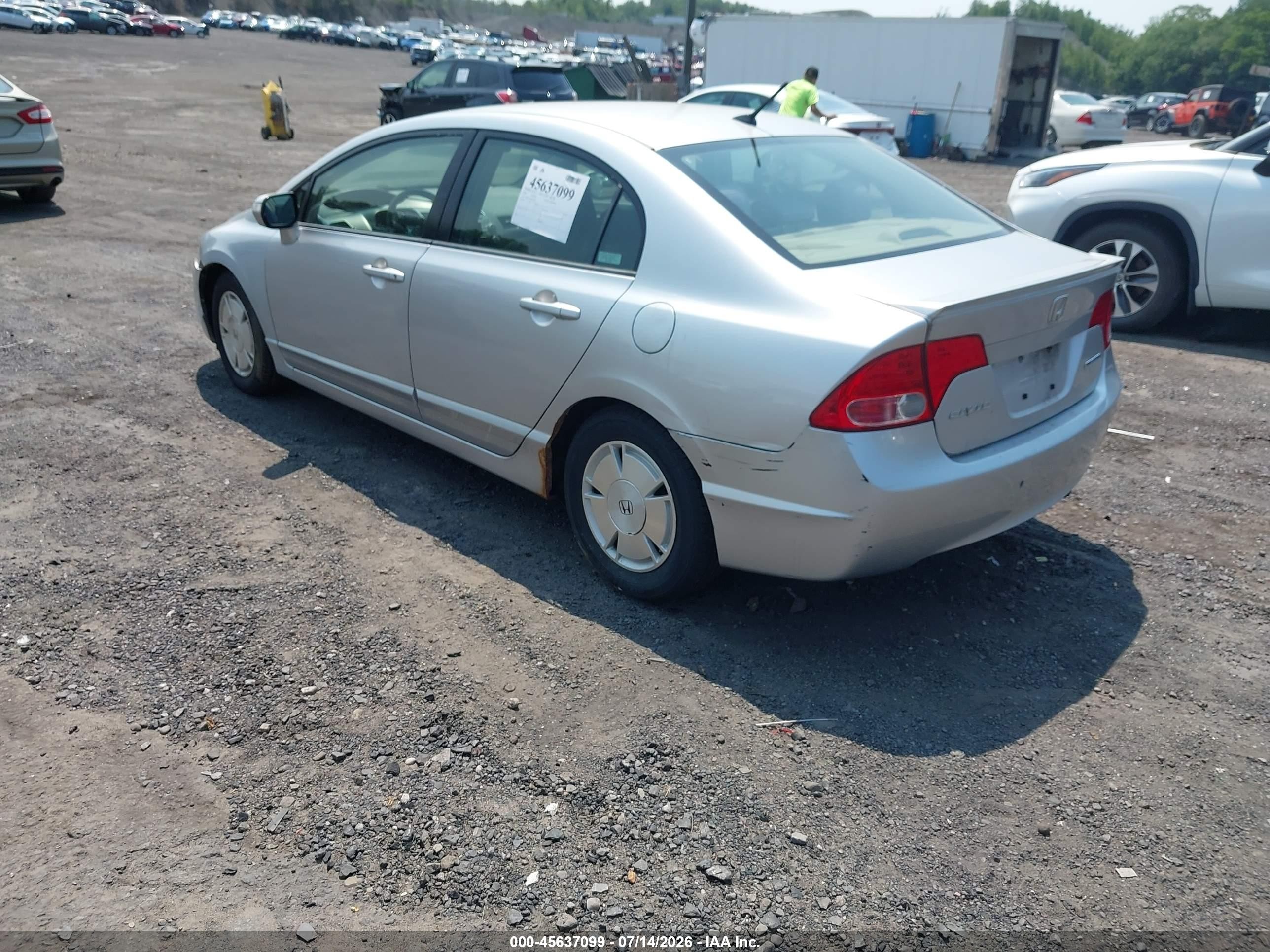 2008 Honda Civic Hybrid   Silver vin: JHMFA36208S009281